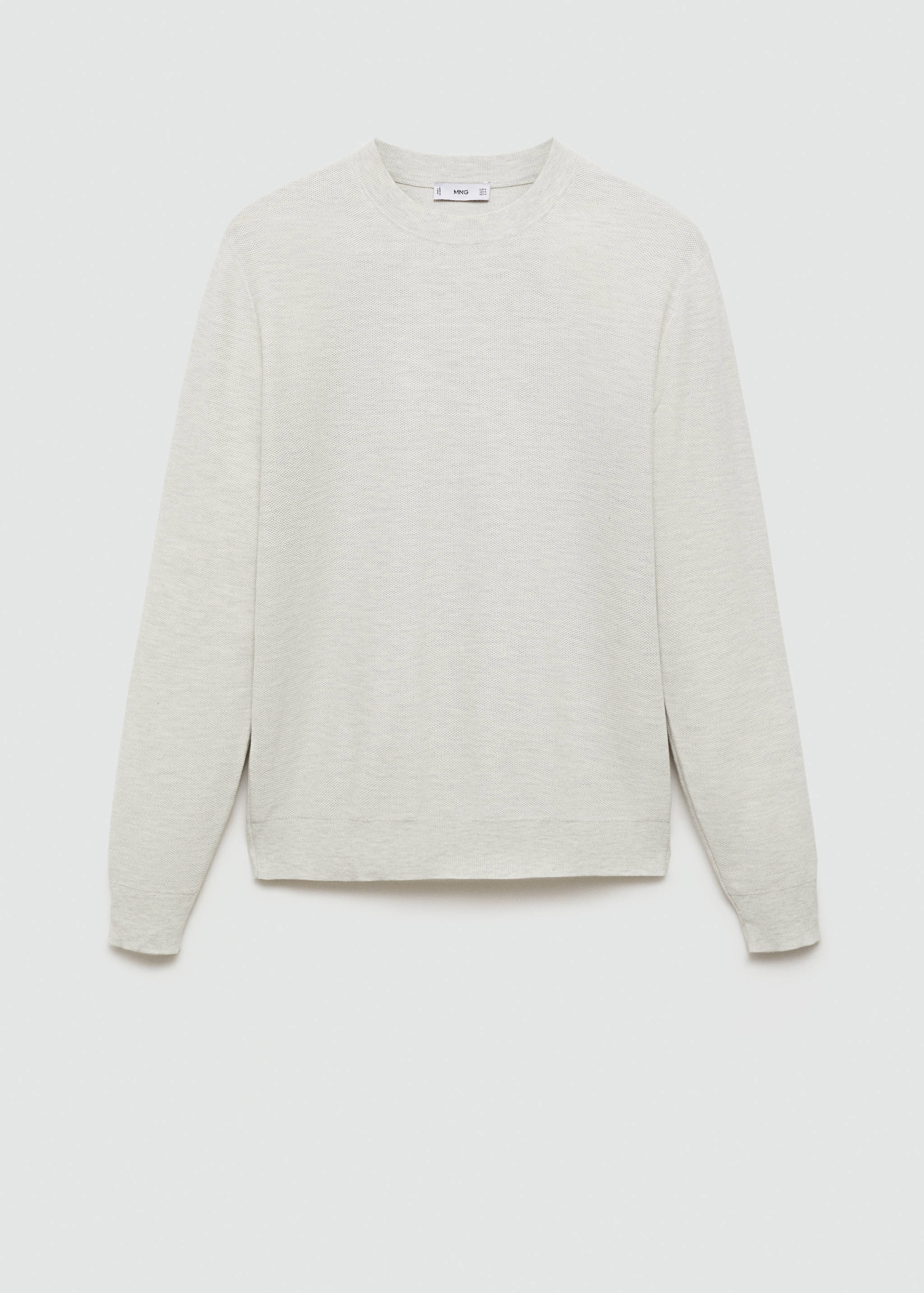 Fine-knit cotton sweater - Article without model