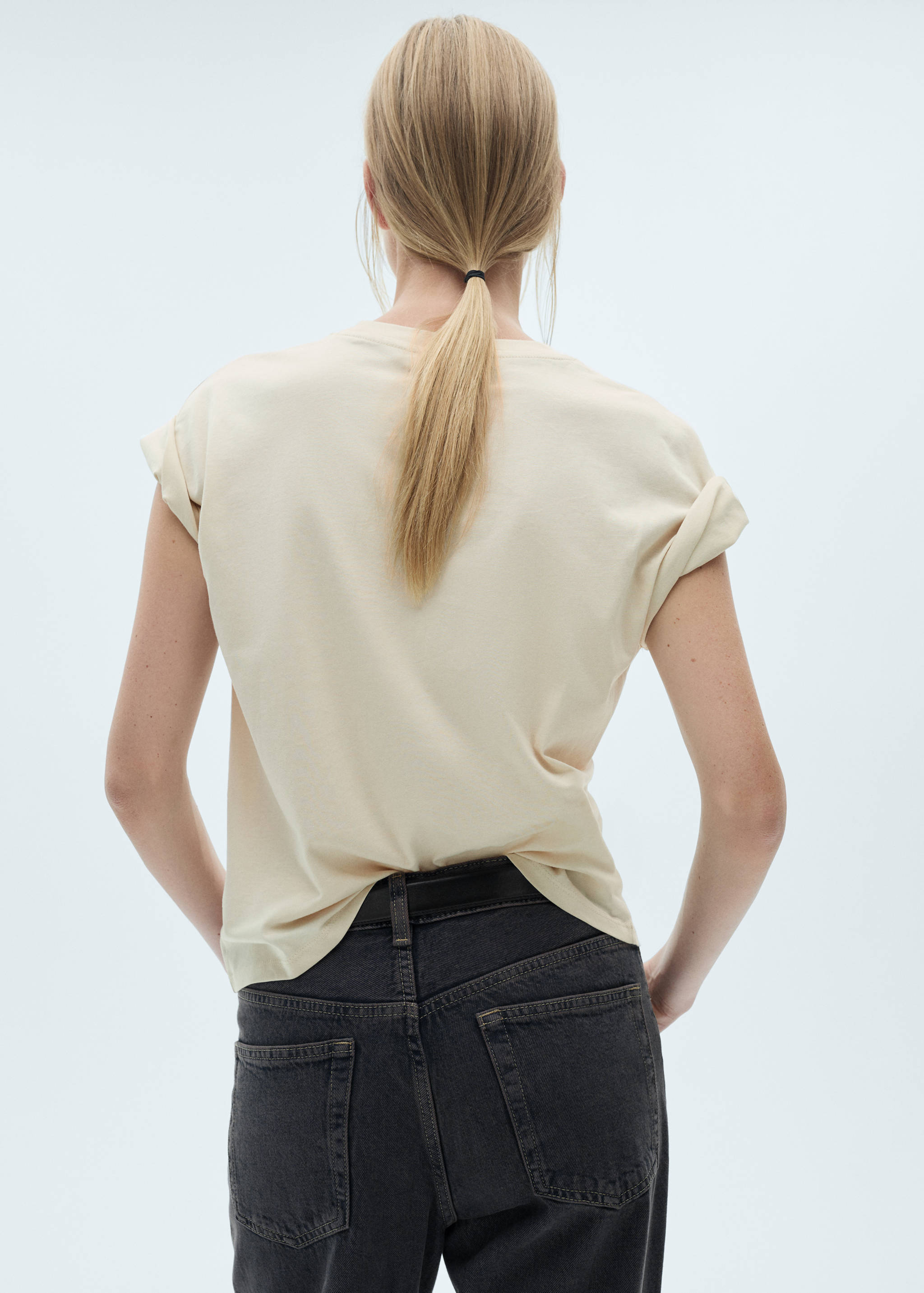 Floral-print cotton t-shirt - Reverse of the article