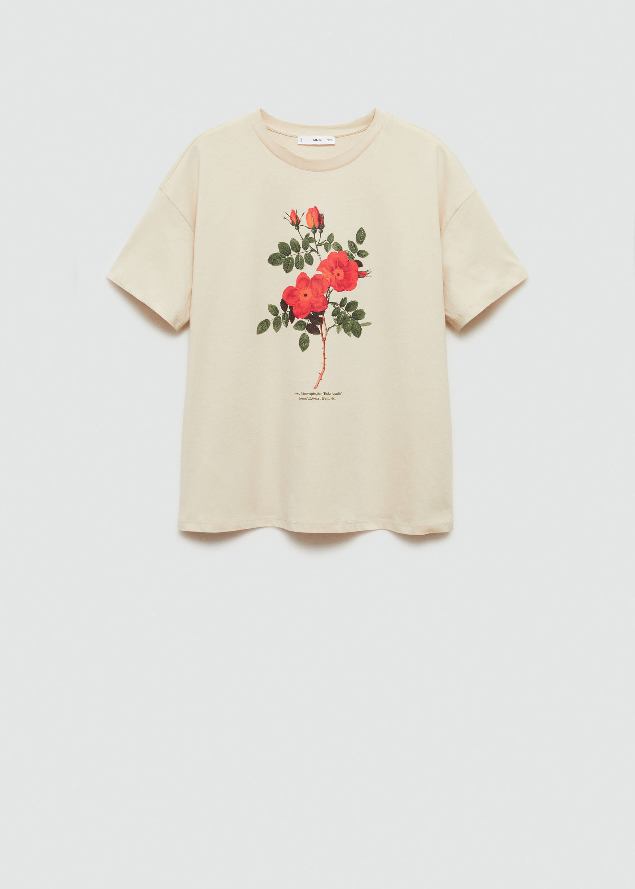 Floral-print cotton t-shirt - Article without model