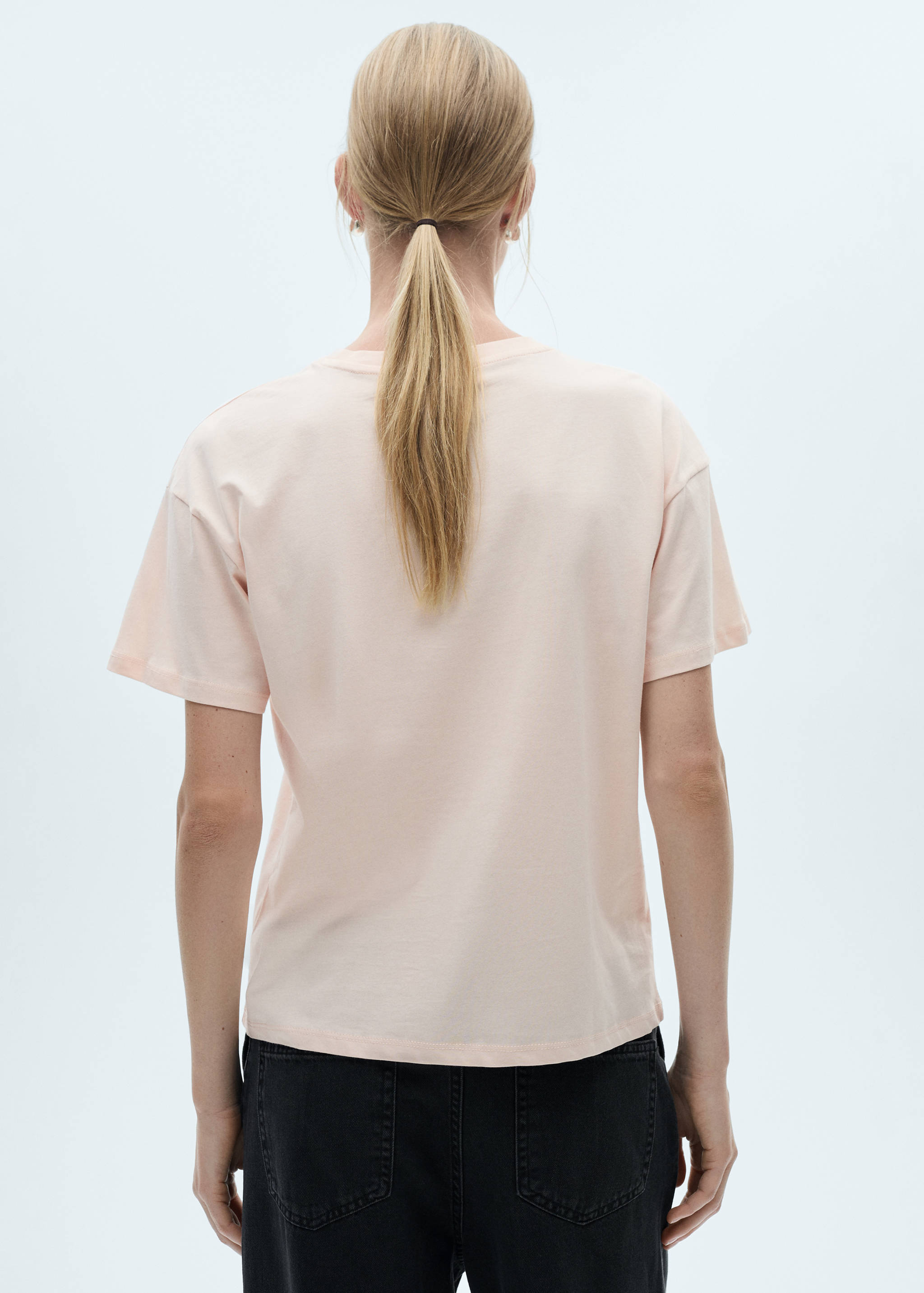 Floral-print cotton t-shirt - Reverse of the article