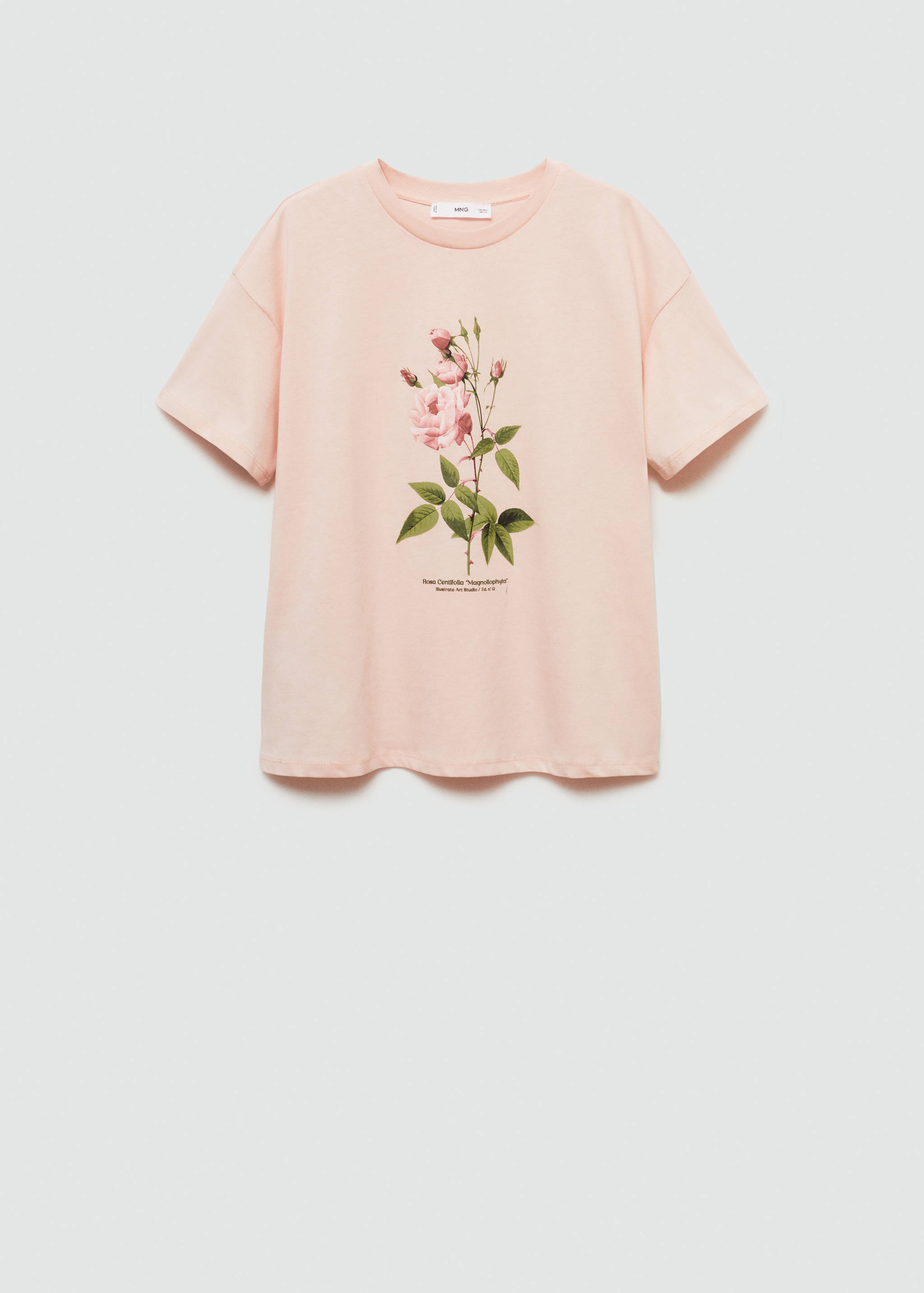 Floral-print cotton t-shirt - Article without model