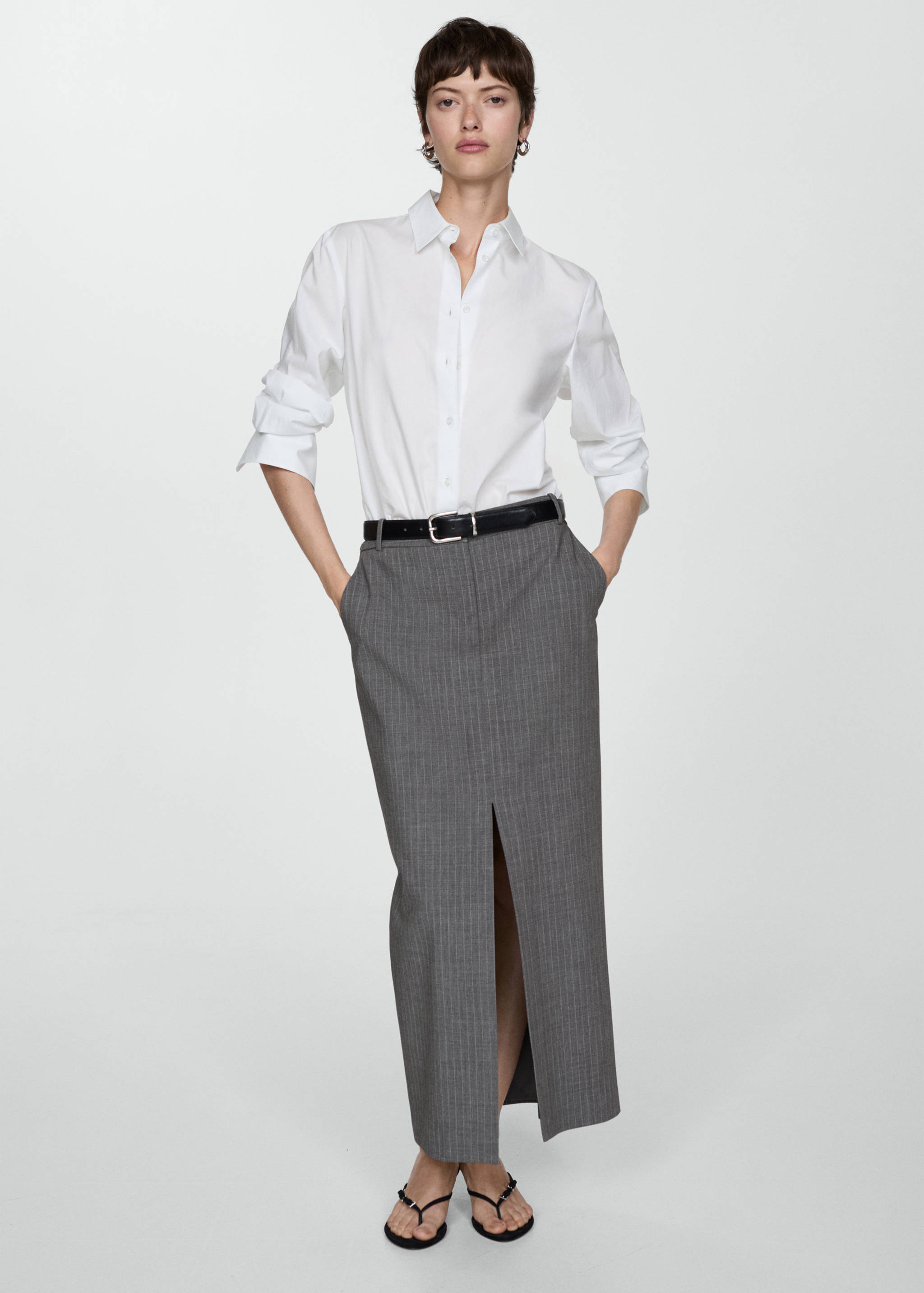Pinstripe suit skirt - Details of the article 2