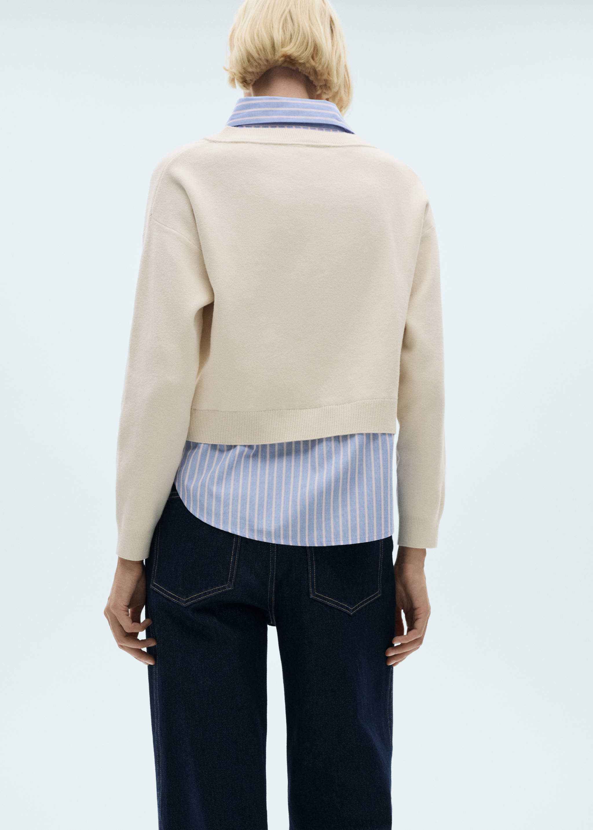 Combined shirt sweater - Reverse of the article