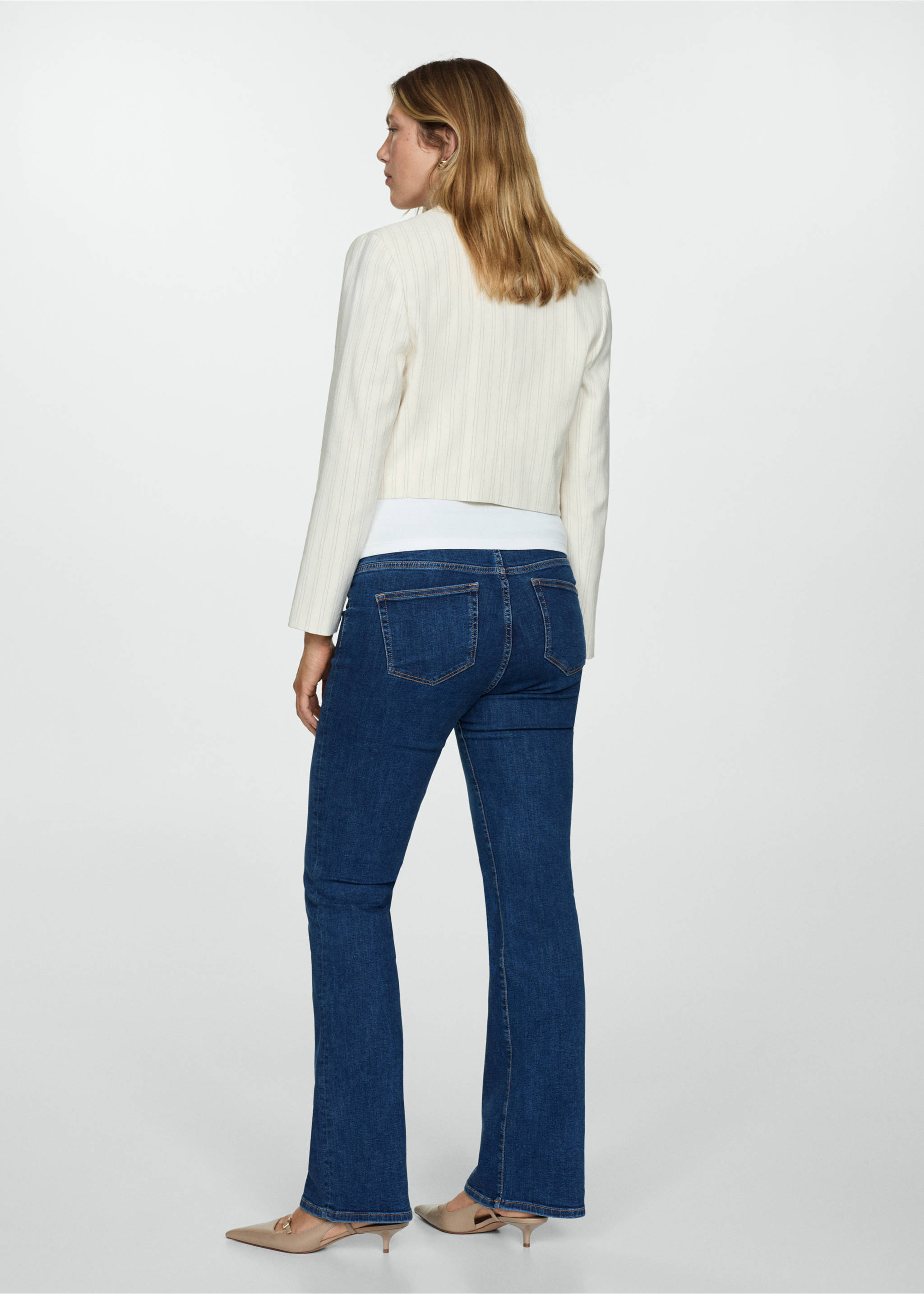 Jeans flare premamá - Reverso del artículo, Azul oscuro. Ref: 77034769-00.