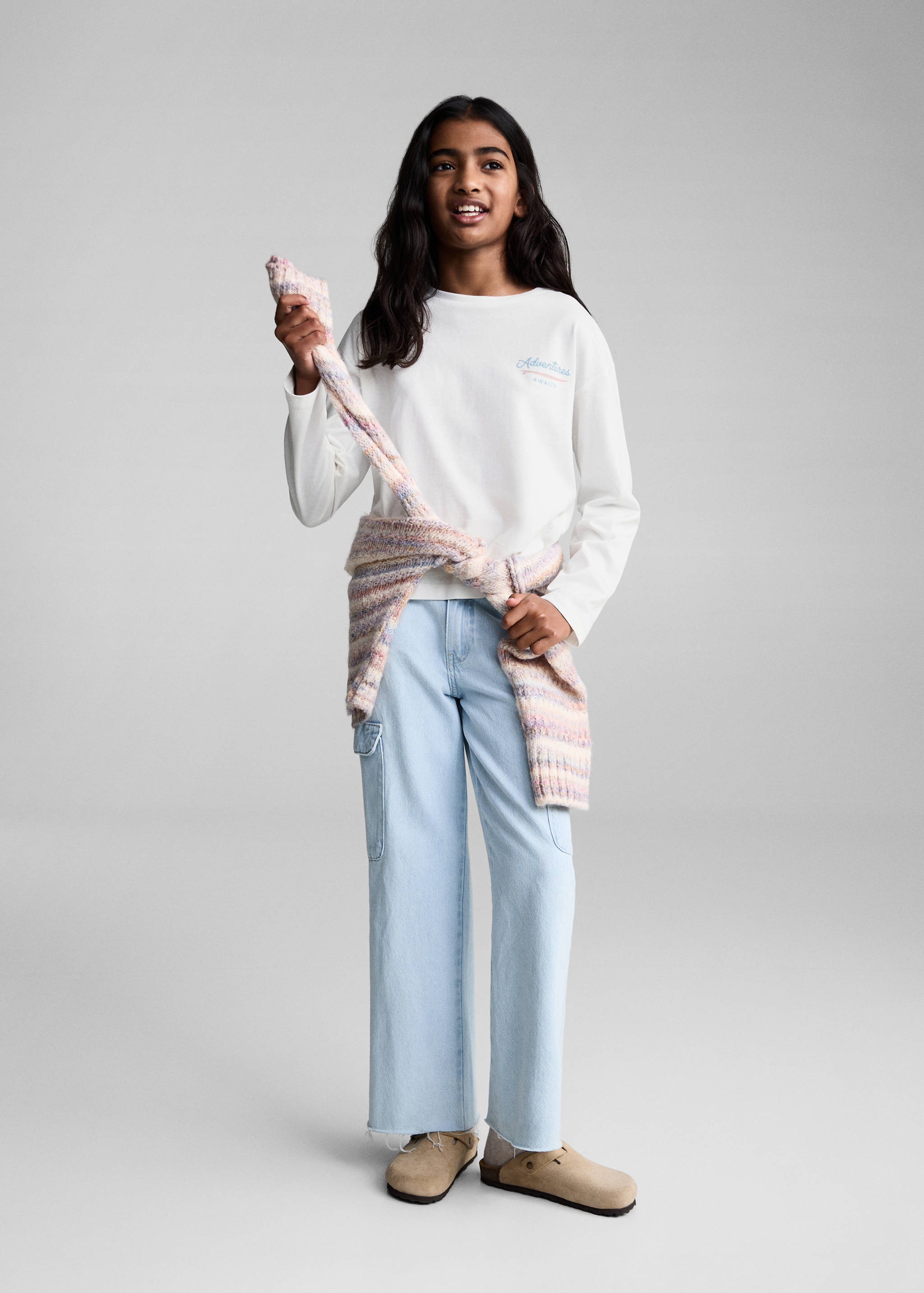 Embroidered detail cotton T-shirt - General plane