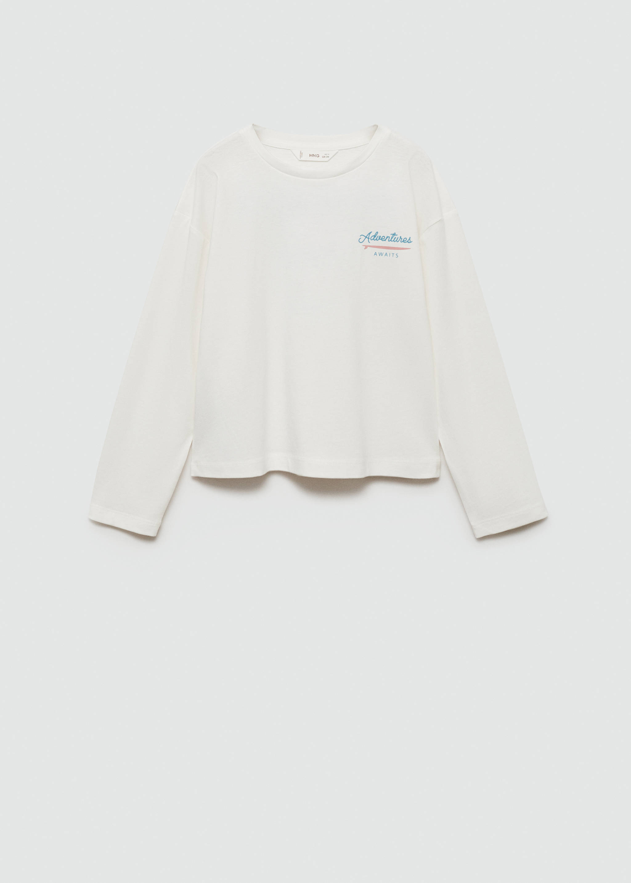 Embroidered detail cotton T-shirt - Article without model