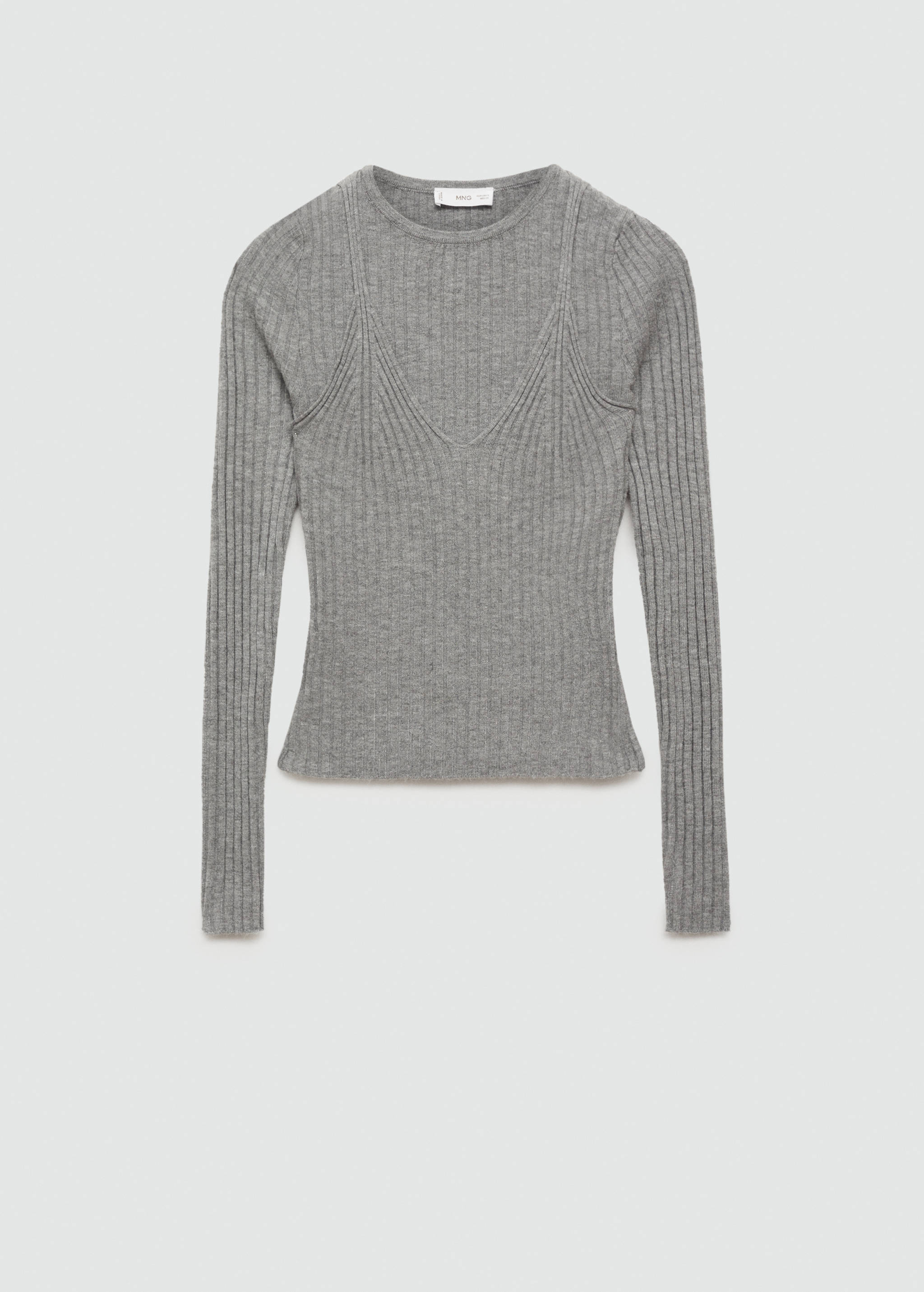 Ribbed sweater top - Article without model