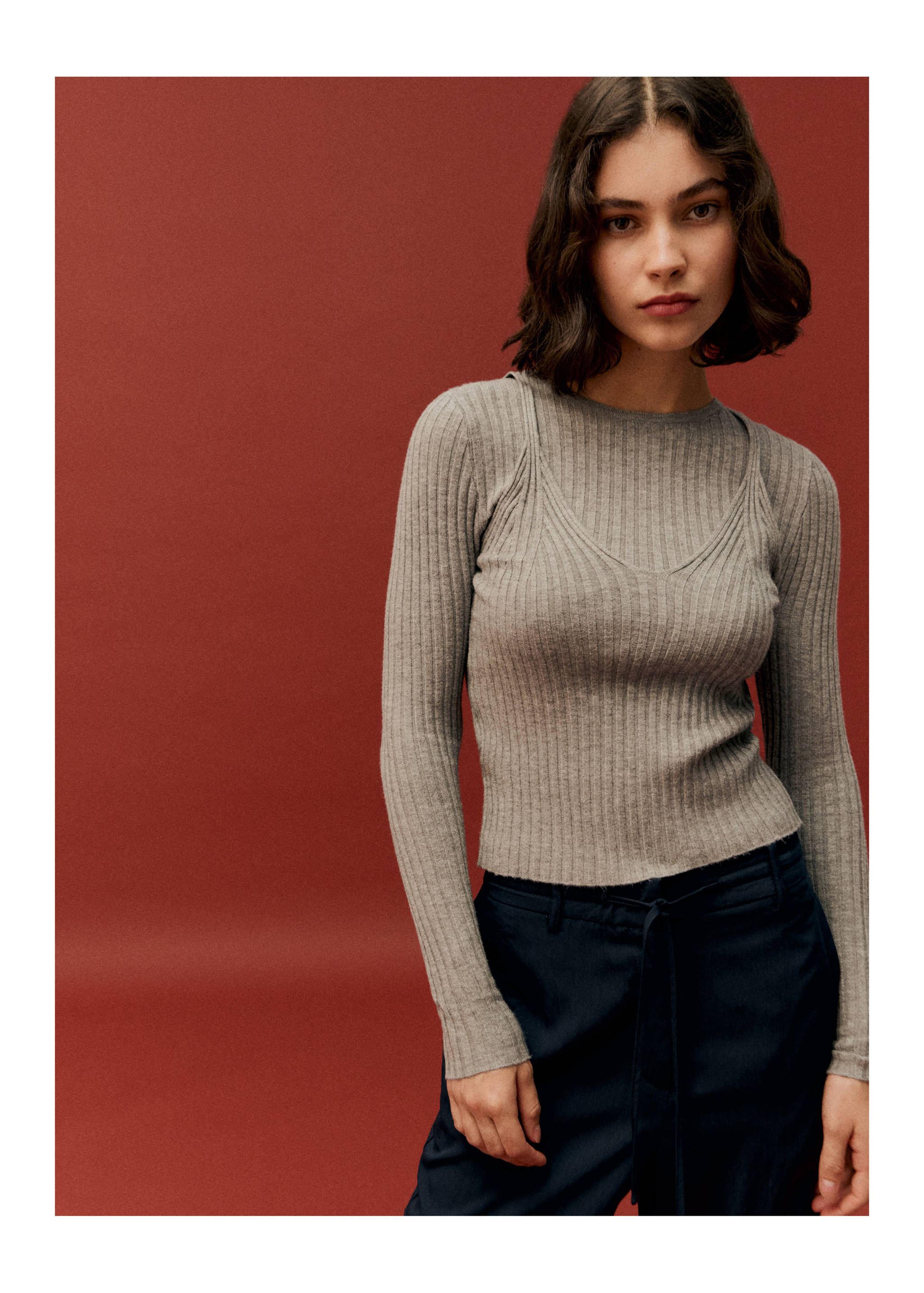 Ribbed sweater top - Details of the article 5