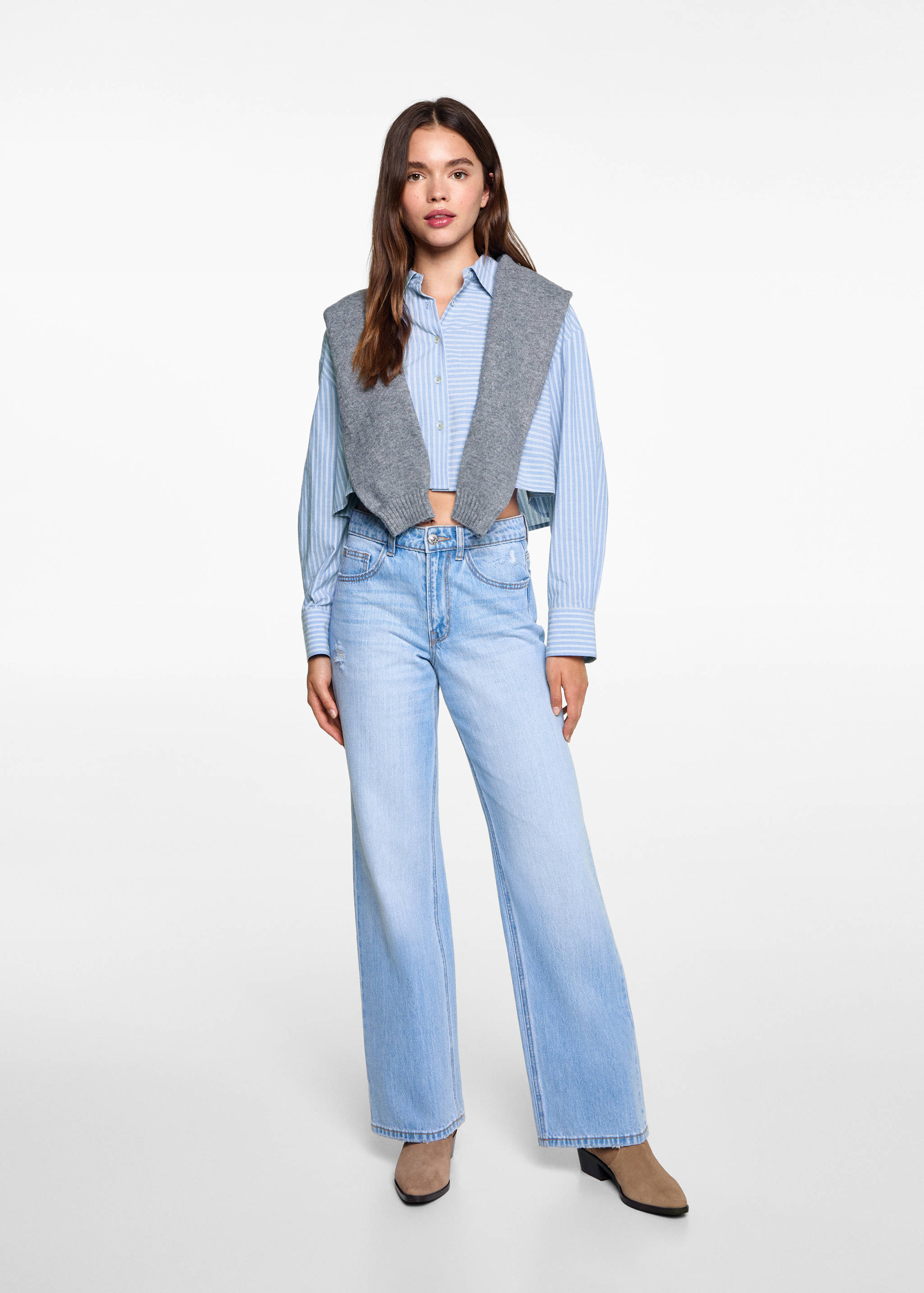 Chemise rayures combinées - Plan général