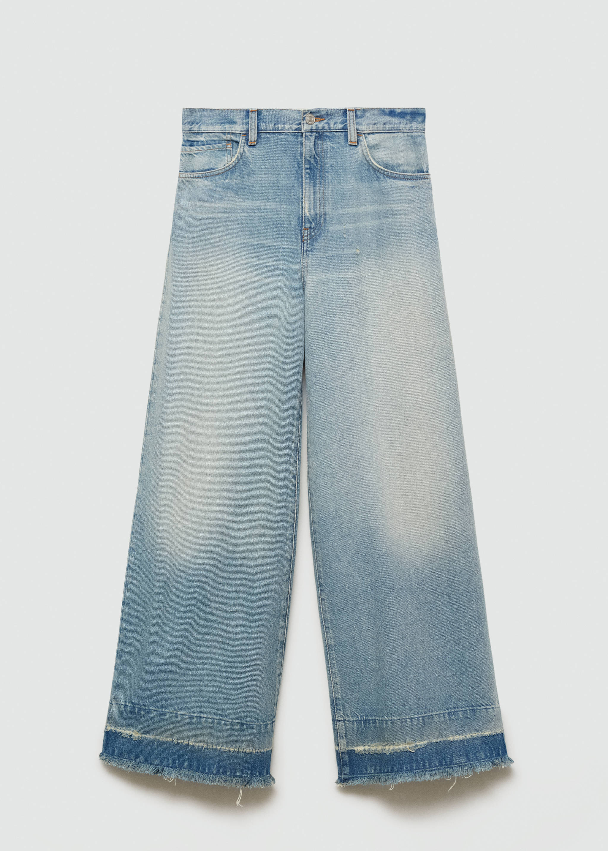 Wideleg low frayed hem jeans - Article without model