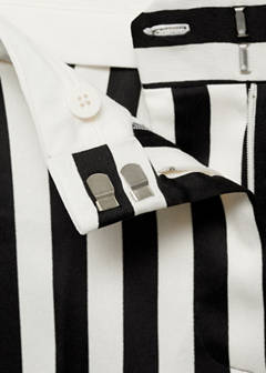 Straight striped trousers — White 9