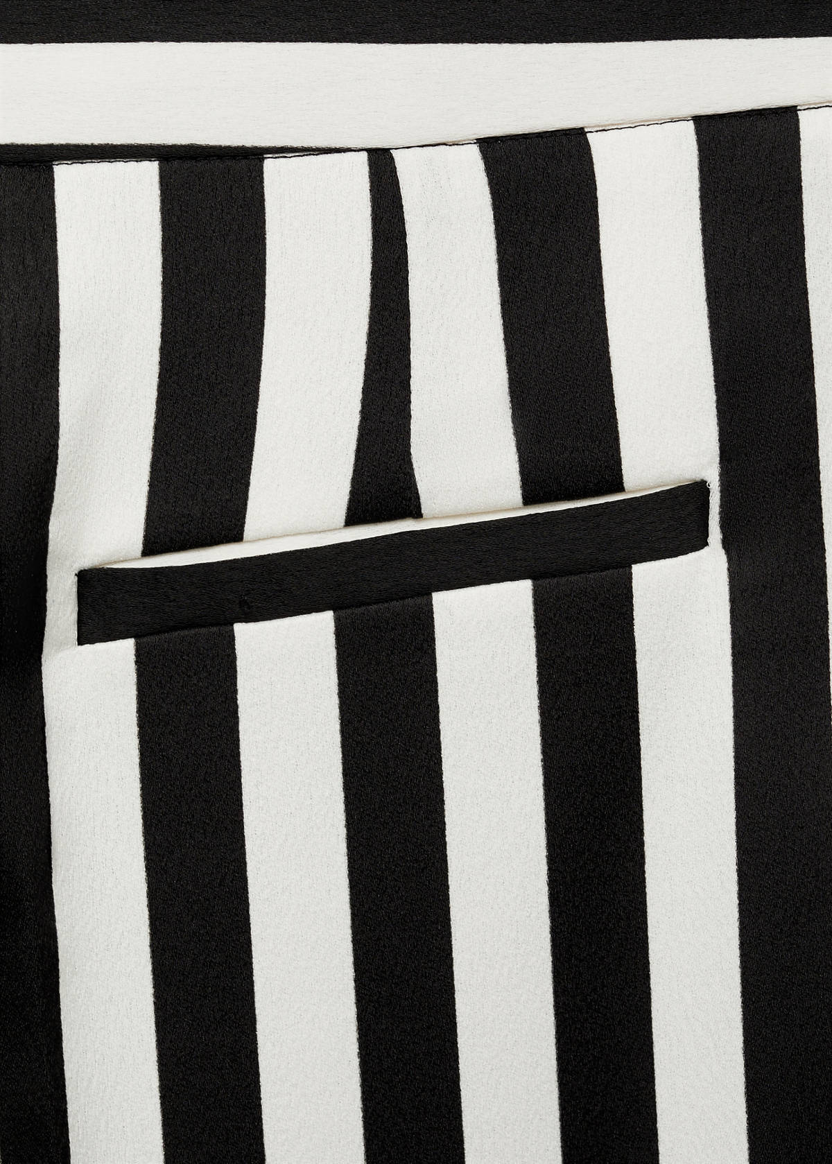 Straight striped trousers — White