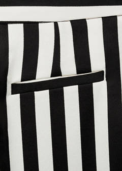 Straight striped trousers — White 10