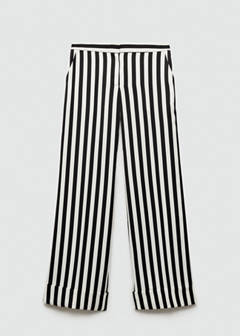 Straight striped trousers — White 8