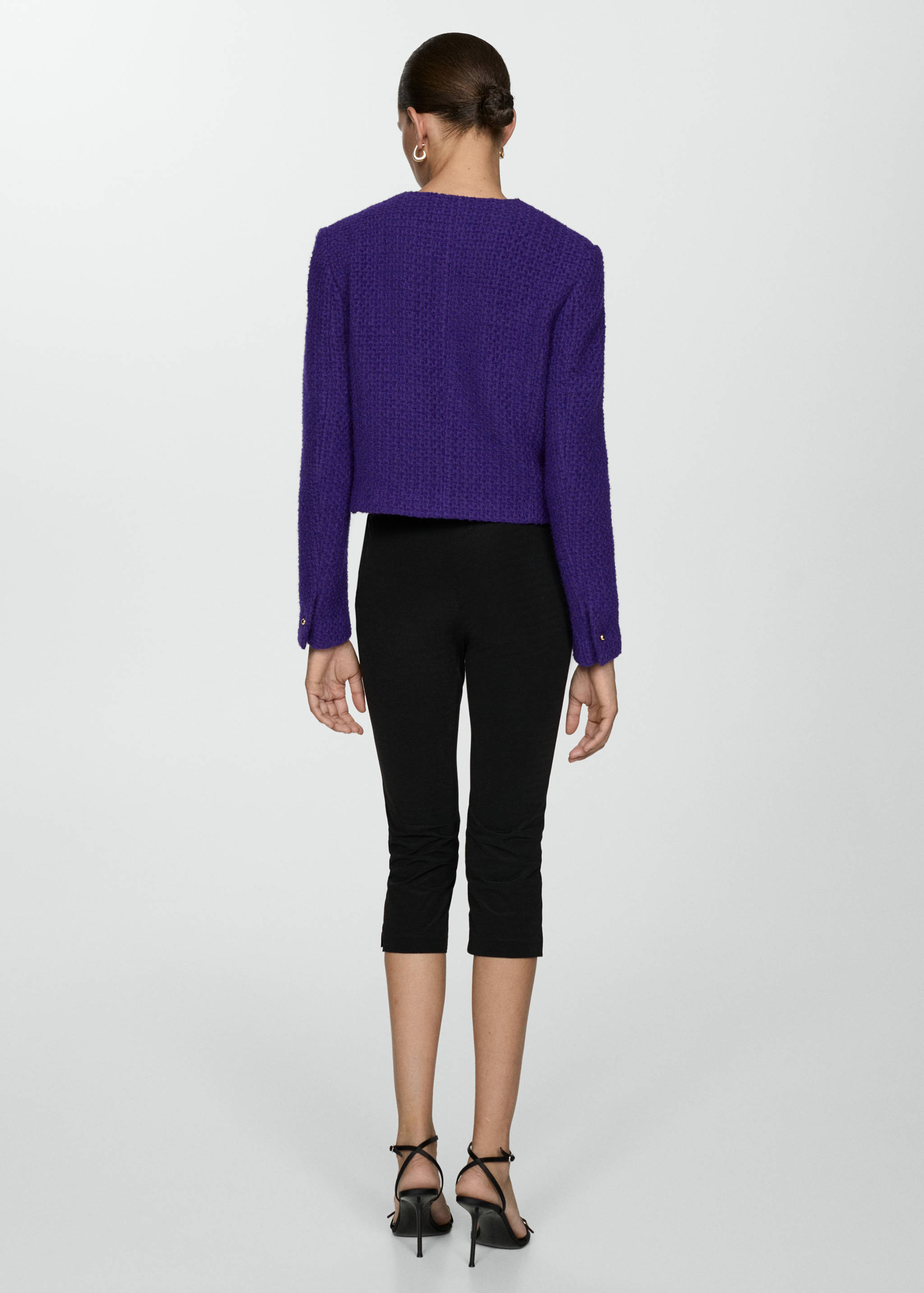 Veste tweed col V - Verso de l’article