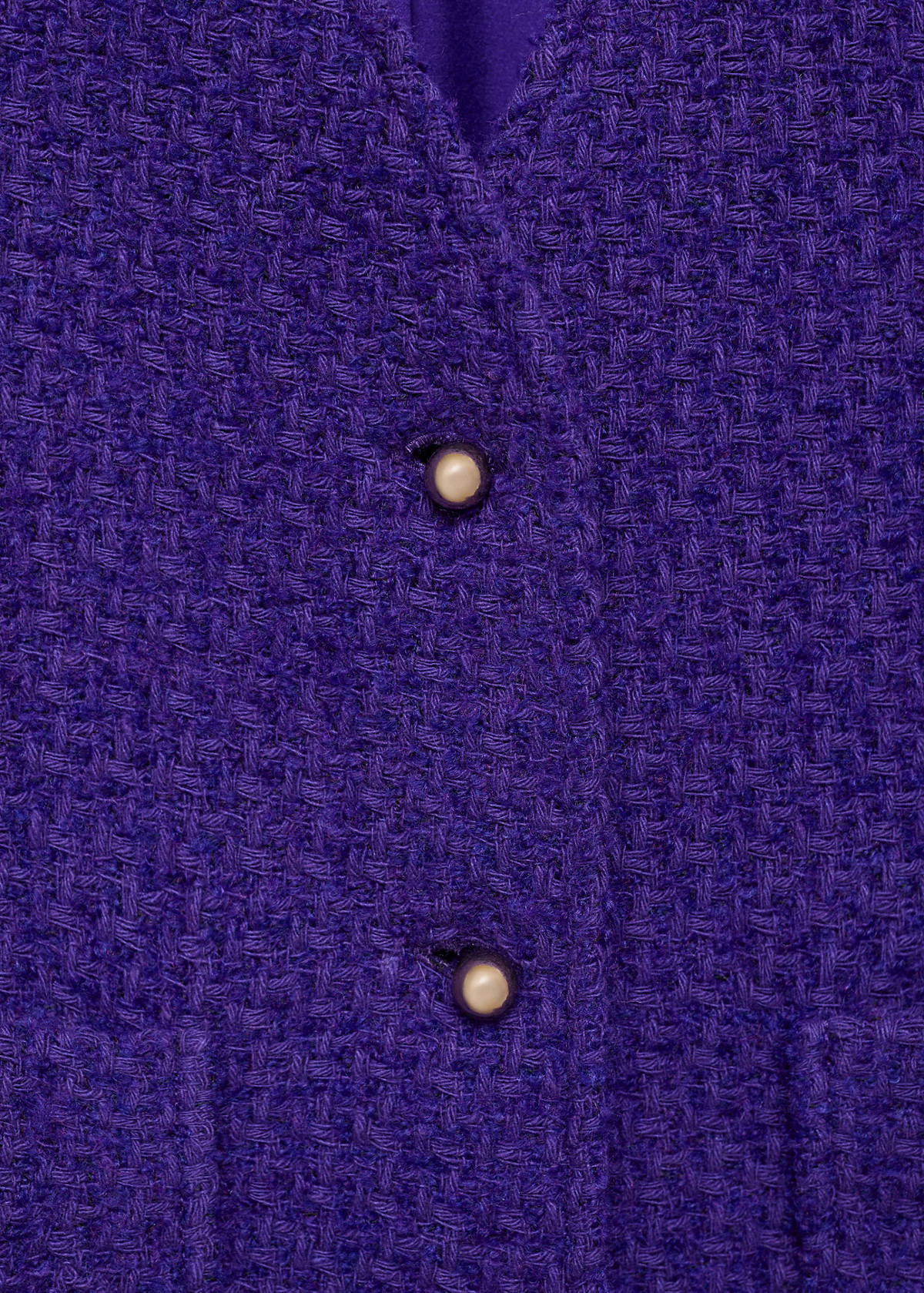 V-neck tweed jacket — Purple