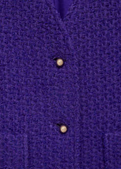 V-neck tweed jacket — Purple 6