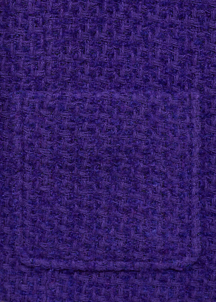 V-neck tweed jacket — Purple