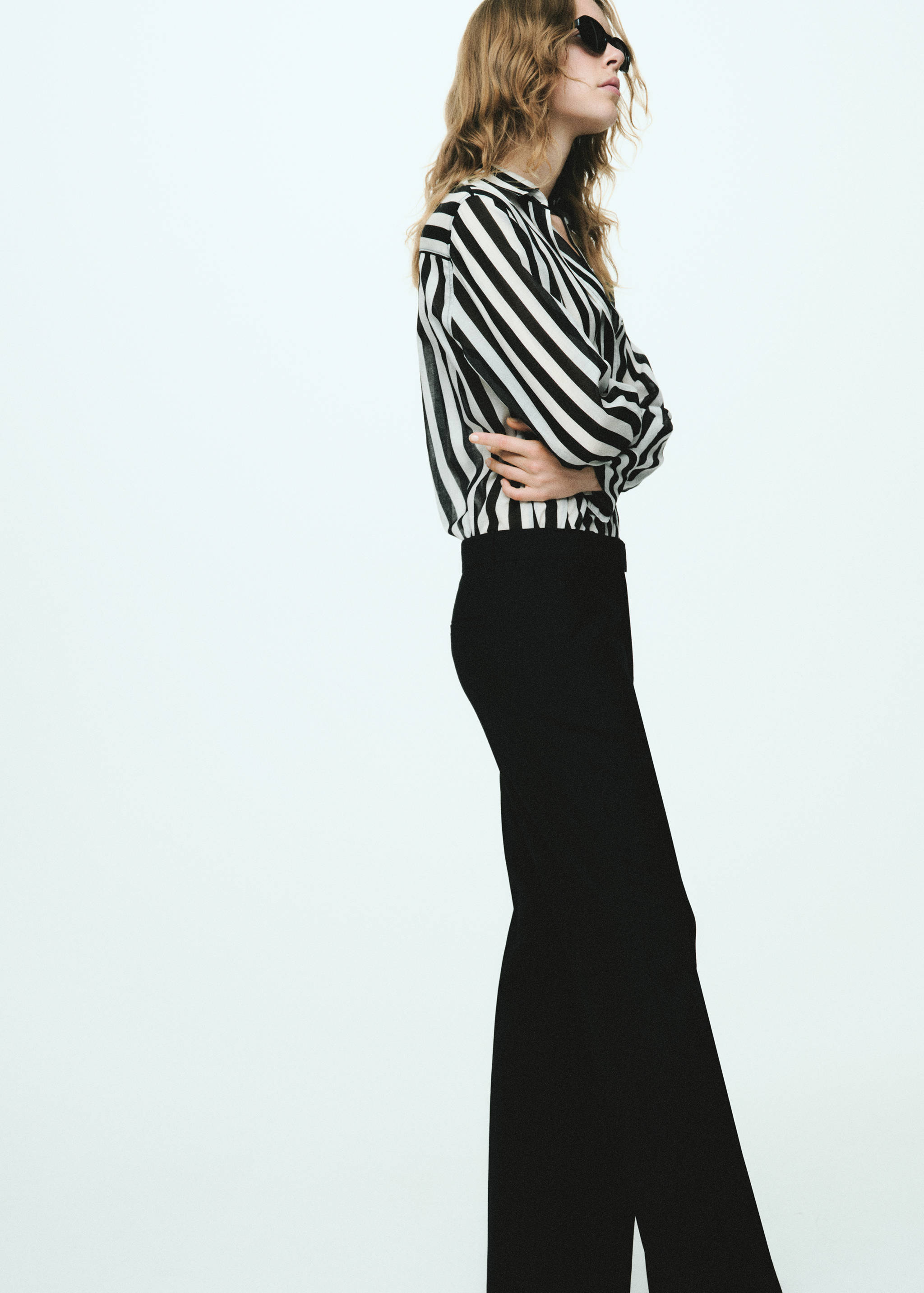 Chemise 100 % coton semi-transparente rayures - Détail de l'article 7