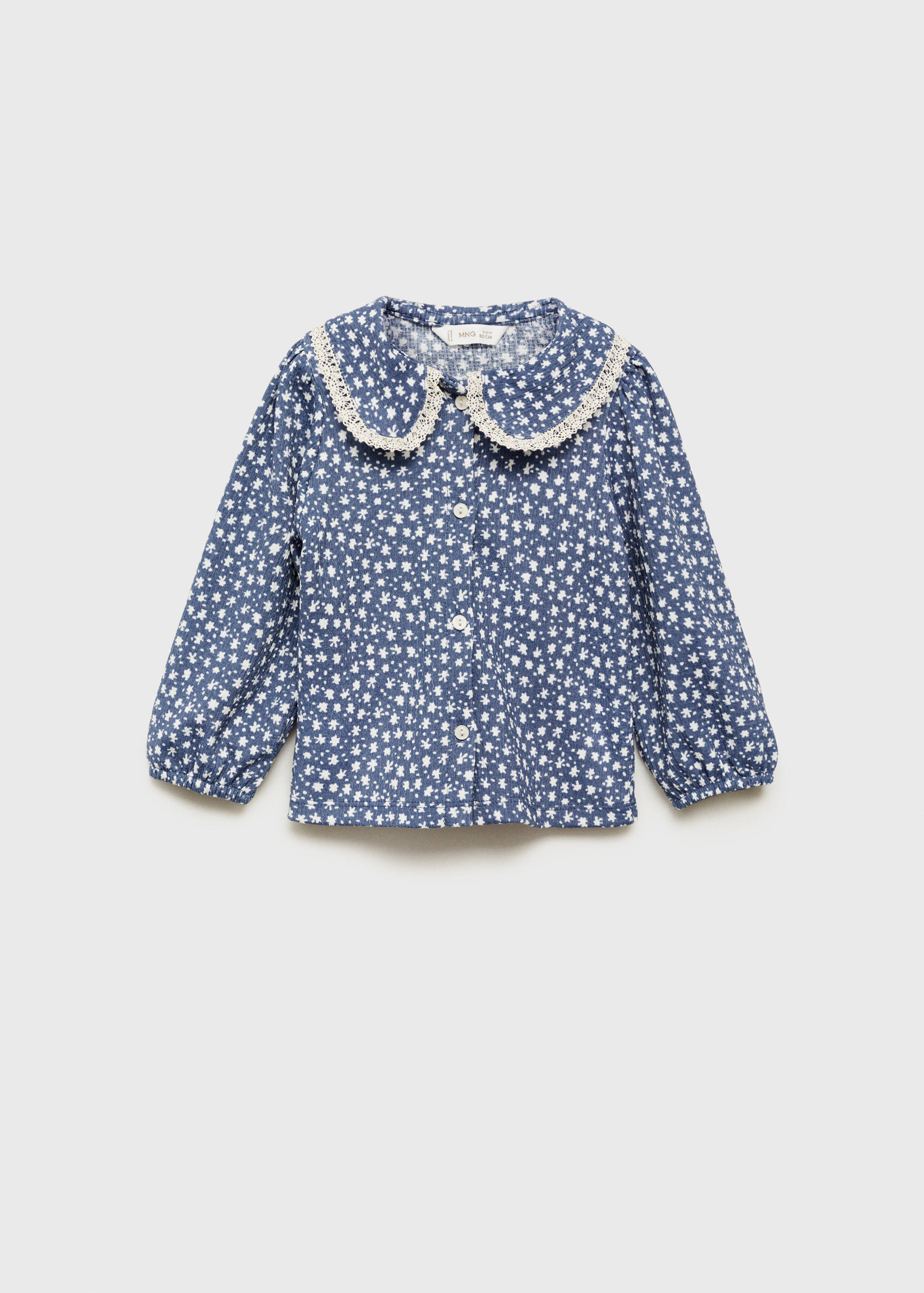 Printed blouse with babydoll collar - Article without model