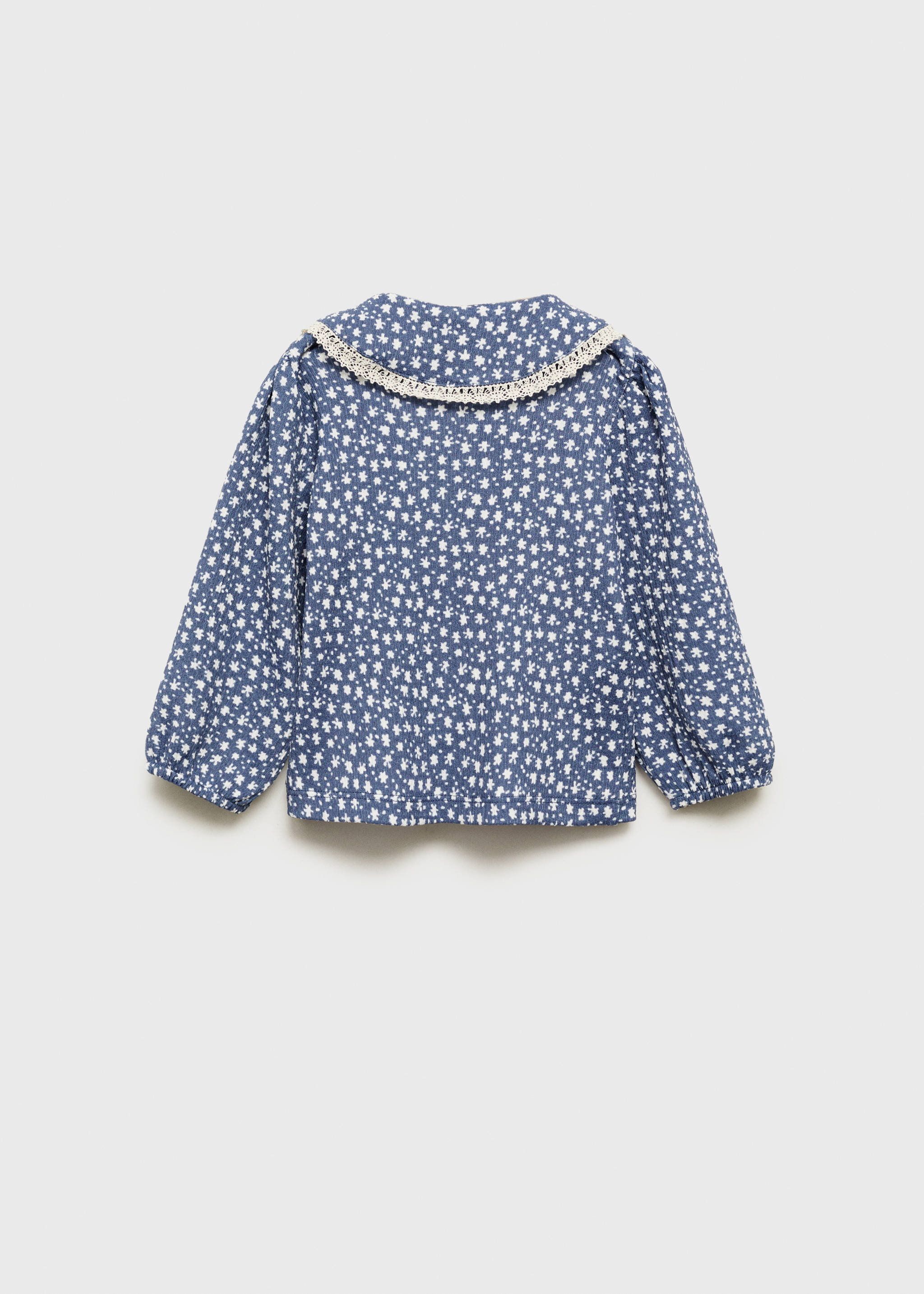 Printed blouse with babydoll collar - Reverse of the article