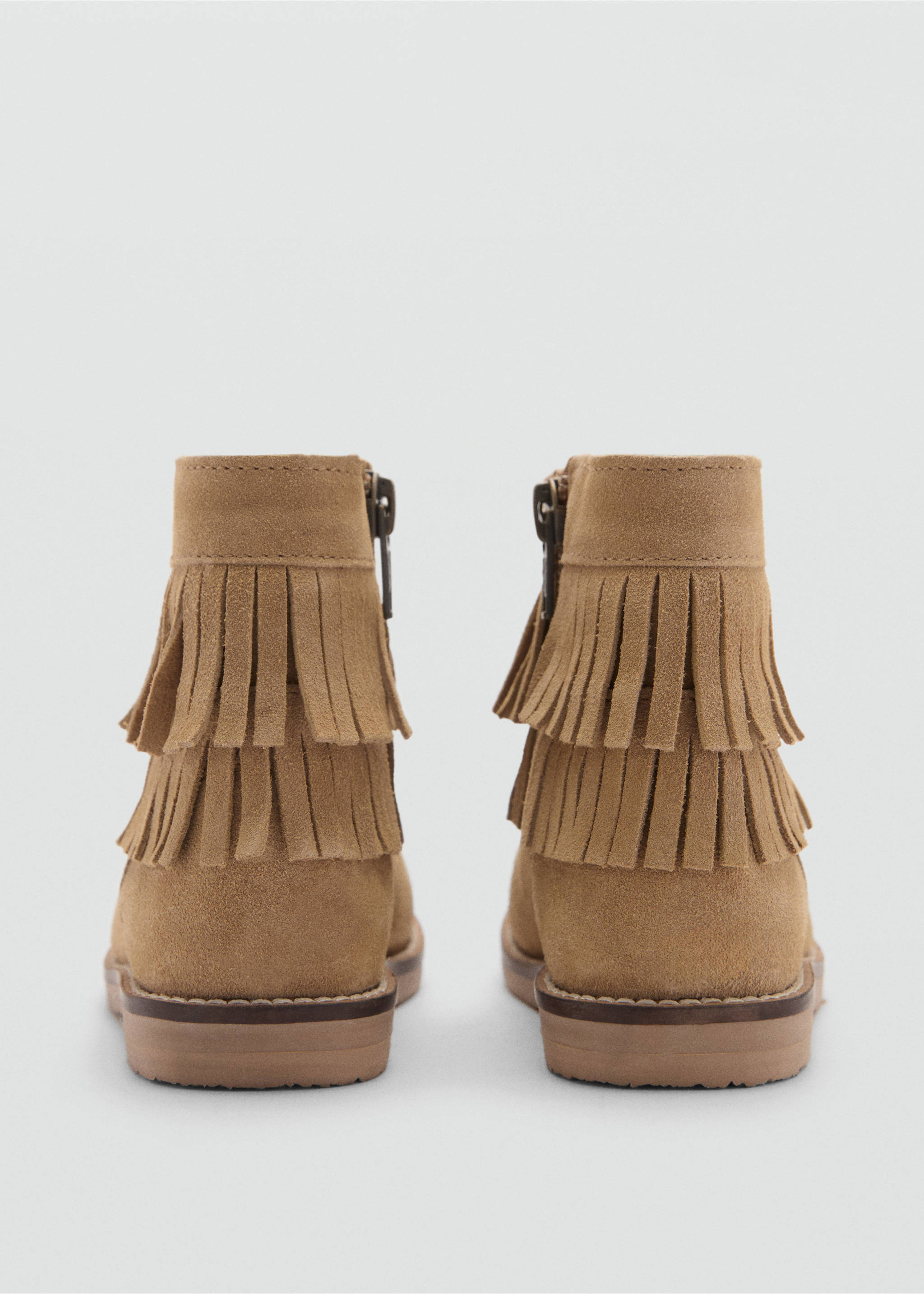 Fringed leather boots - Details of the article 1, Beige. Ref: 77035146-00.