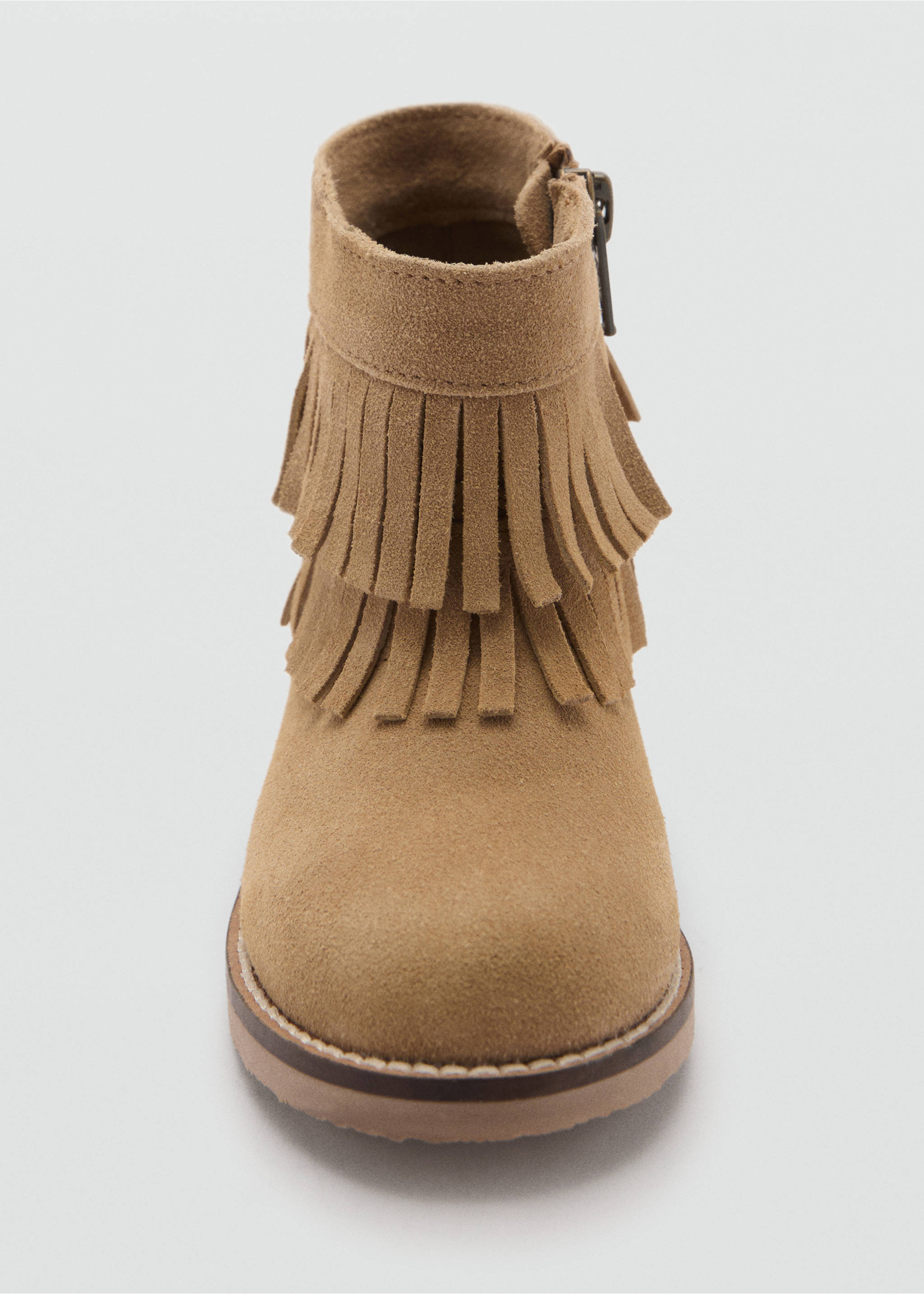 Fringed leather boots - Details of the article 3, Beige. Ref: 77035146-00.