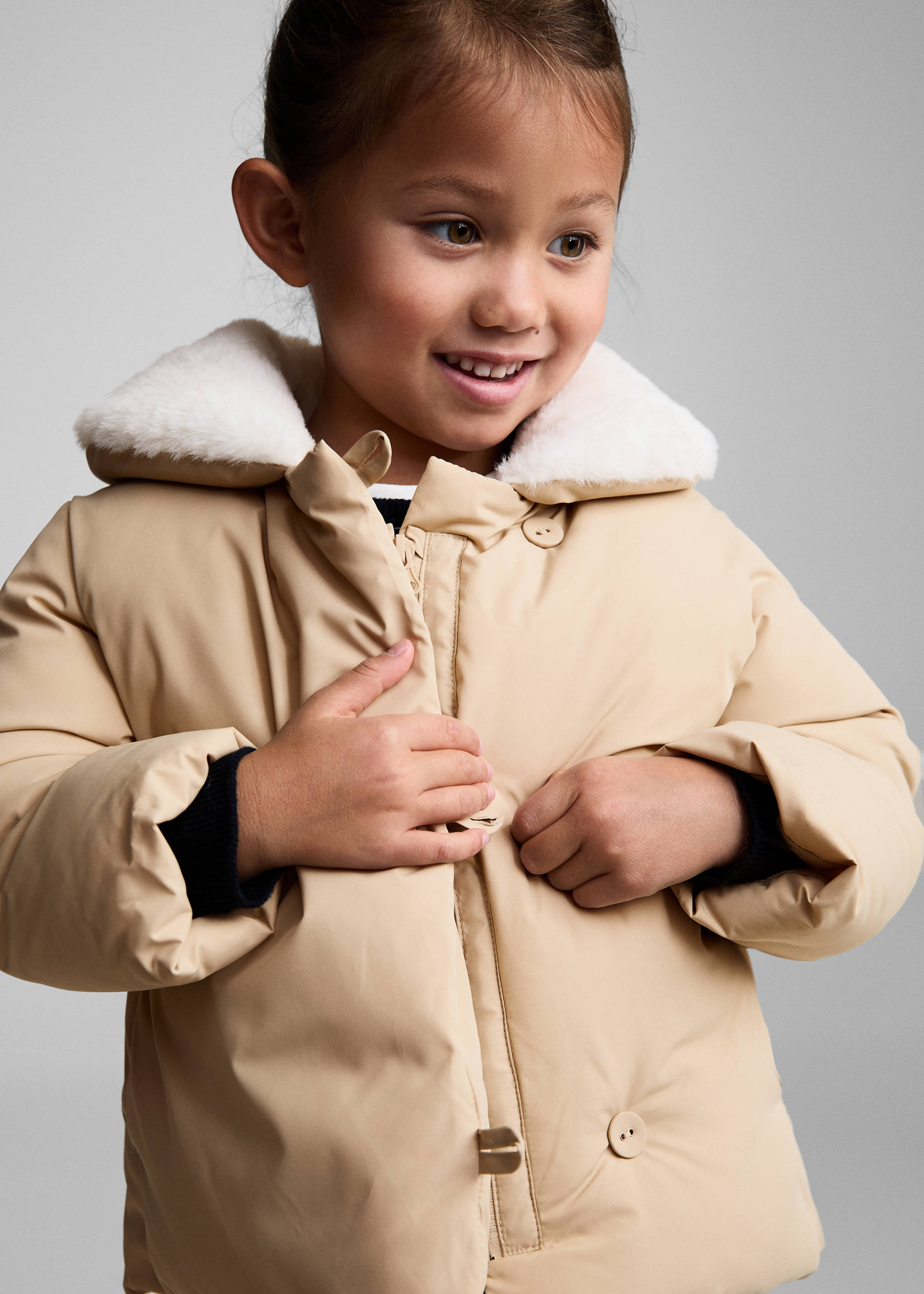 Anorak matelassé imitation fourrure - Détail de l'article 4