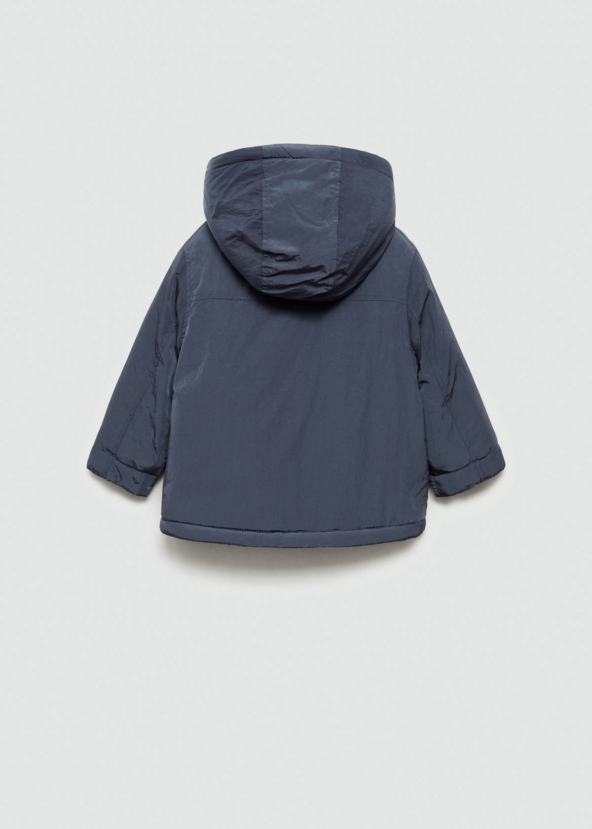 Padded anorak with shearling lining — Blue