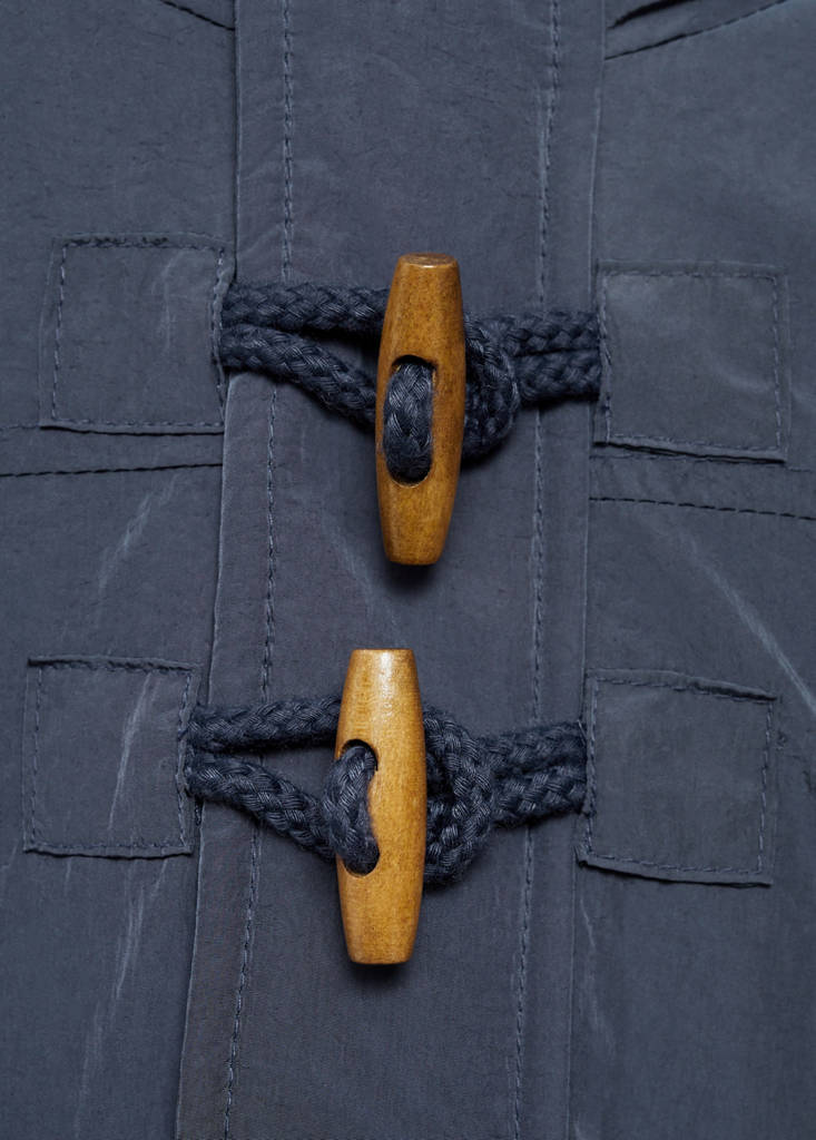 Padded anorak with shearling lining — Blue