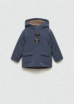 Padded anorak with shearling lining — Blue 3