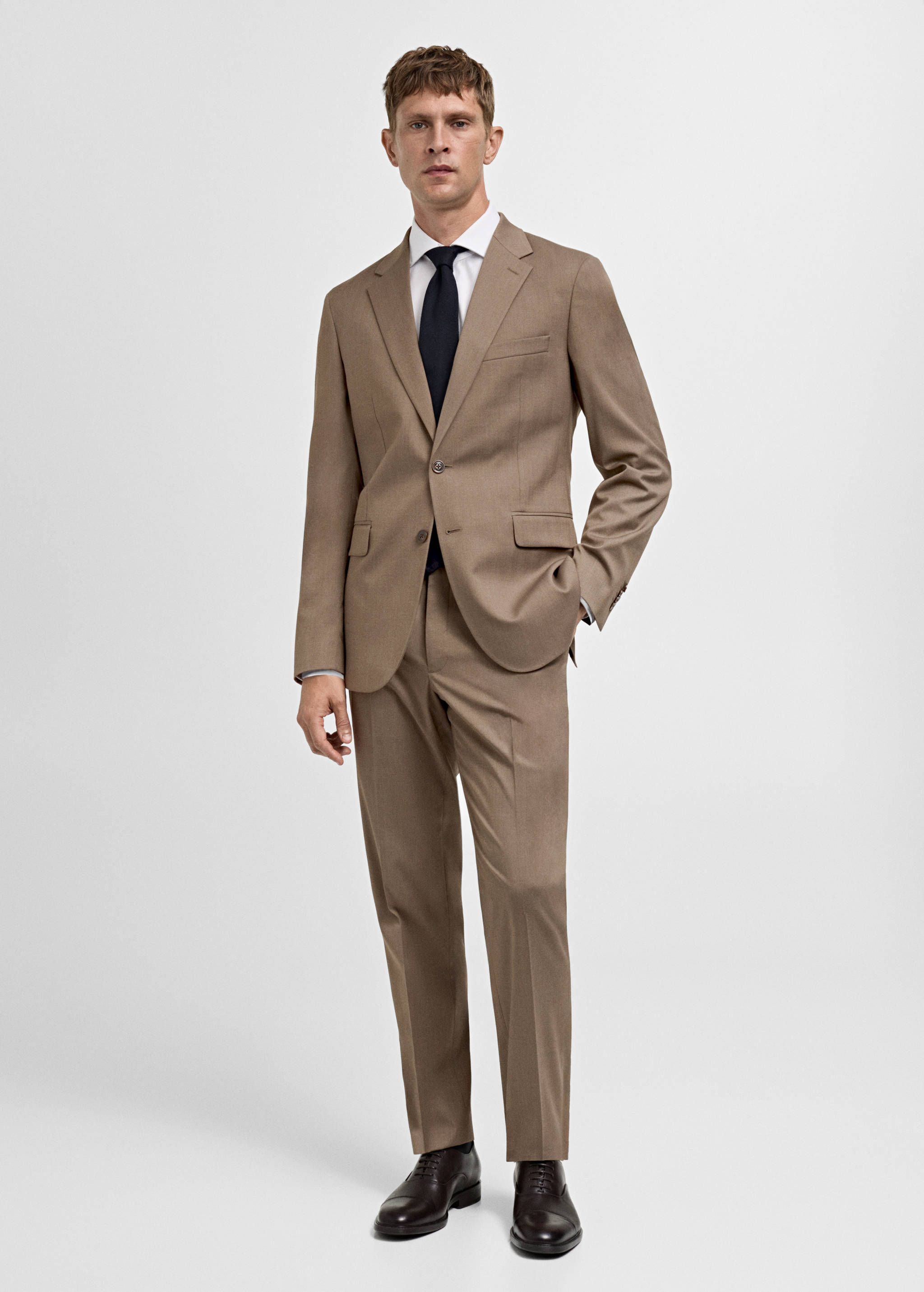 Stretch-fabric slim-fit suit jacket - General plane