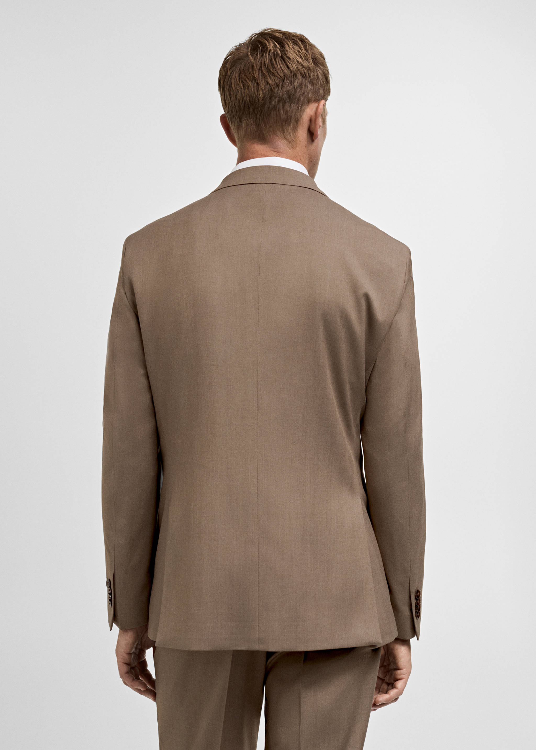 Stretch-fabric slim-fit suit jacket - Reverse of the article