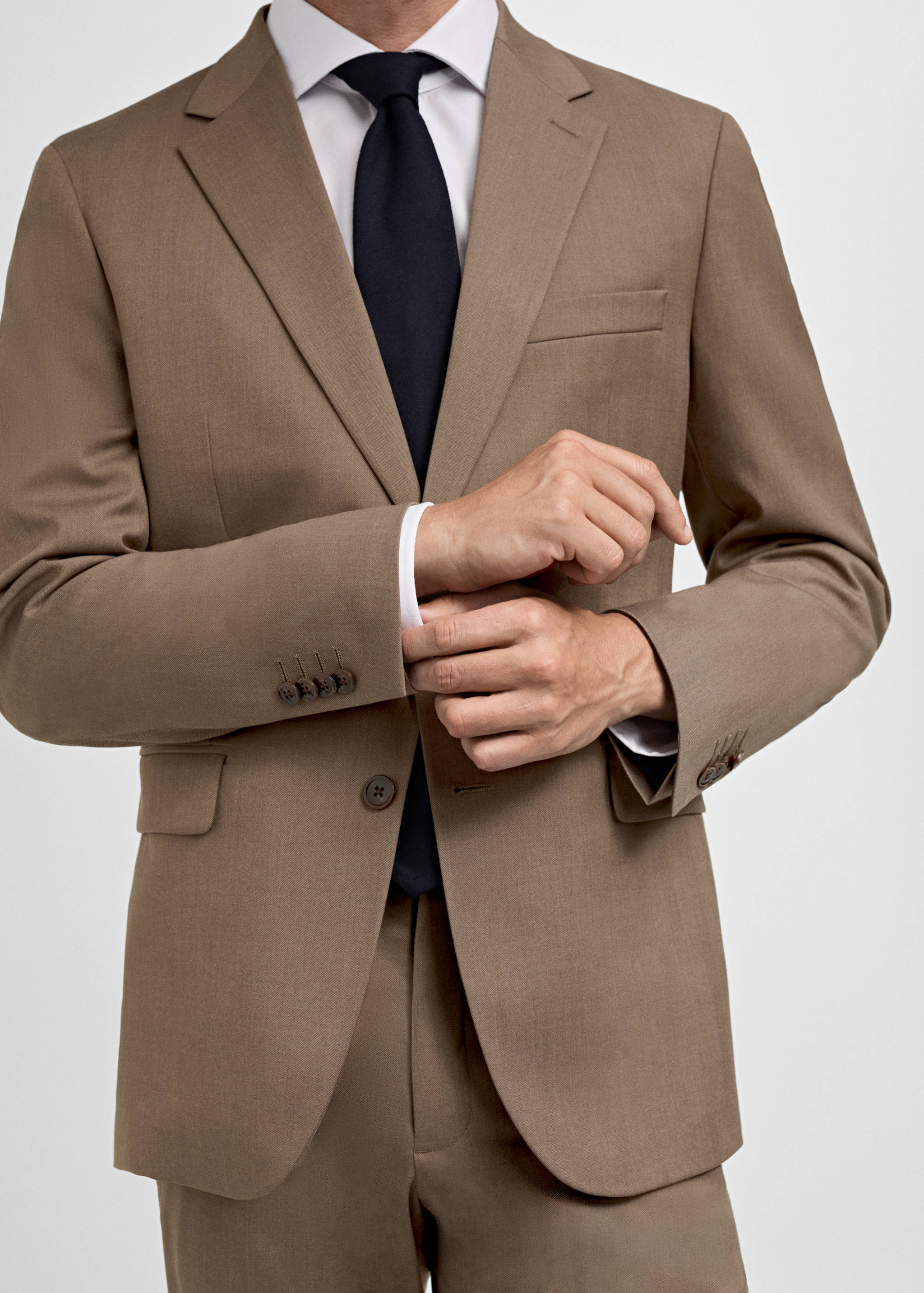 Stretch-fabric slim-fit suit jacket - Details of the article 6