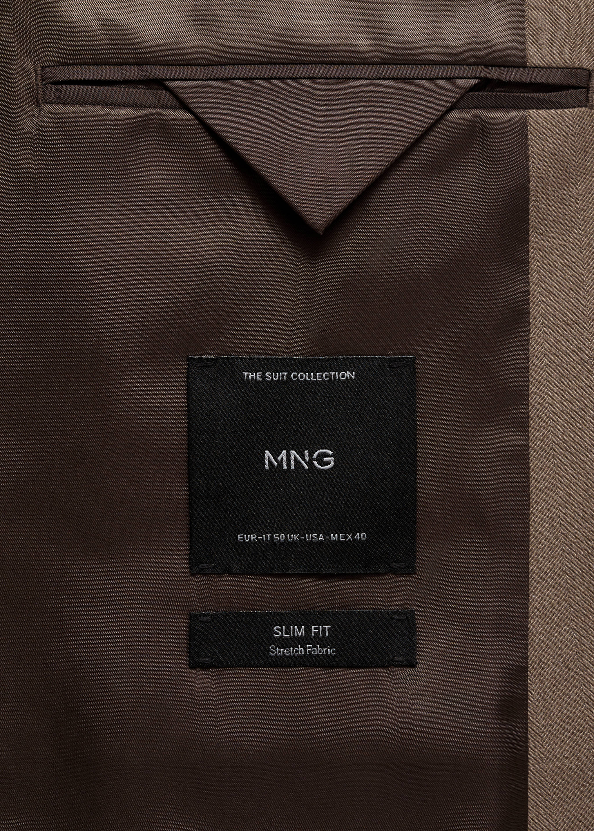 Stretch-fabric slim-fit suit jacket - Details of the article 0