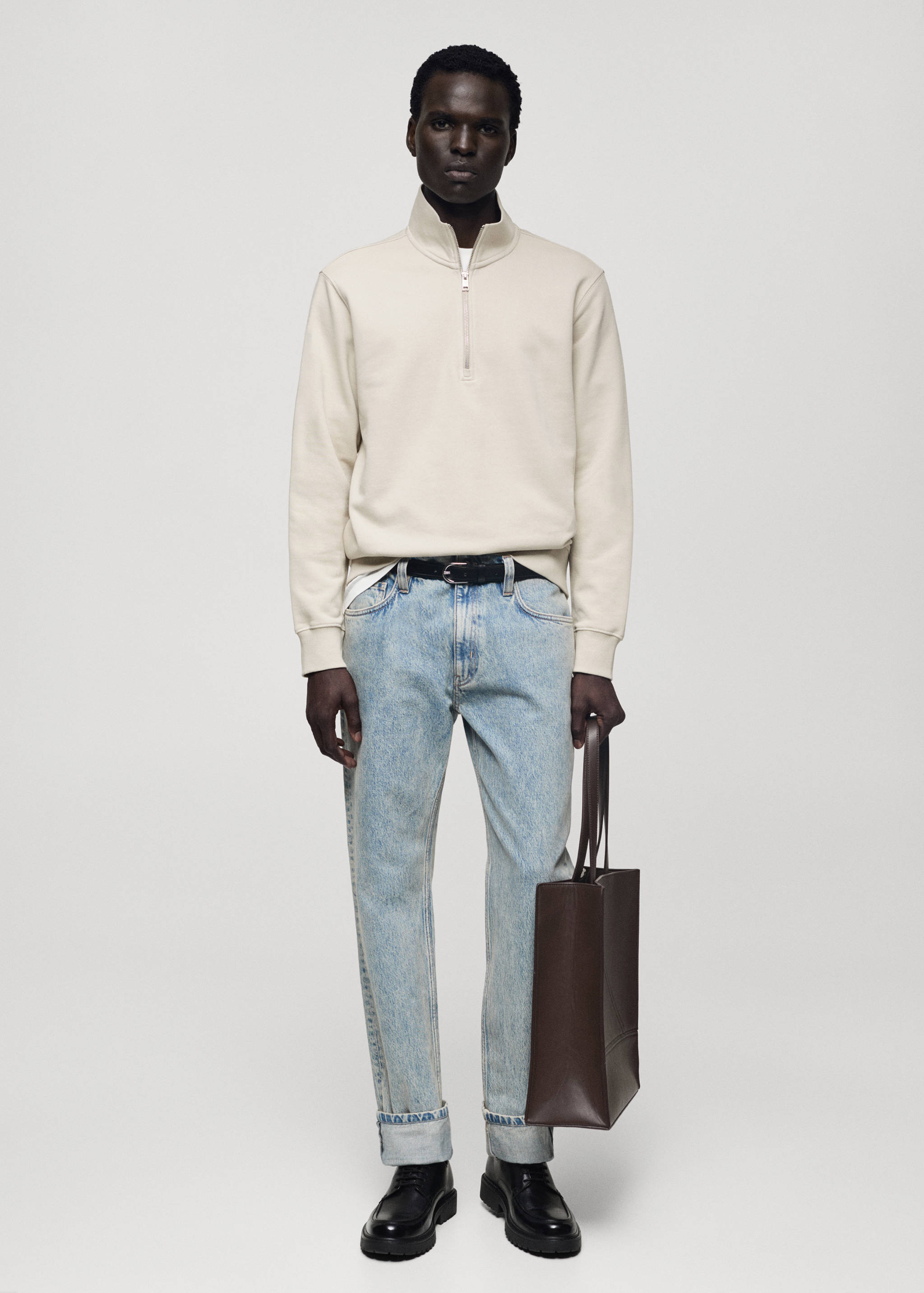 Sudadera algodón cremallera - Plano general