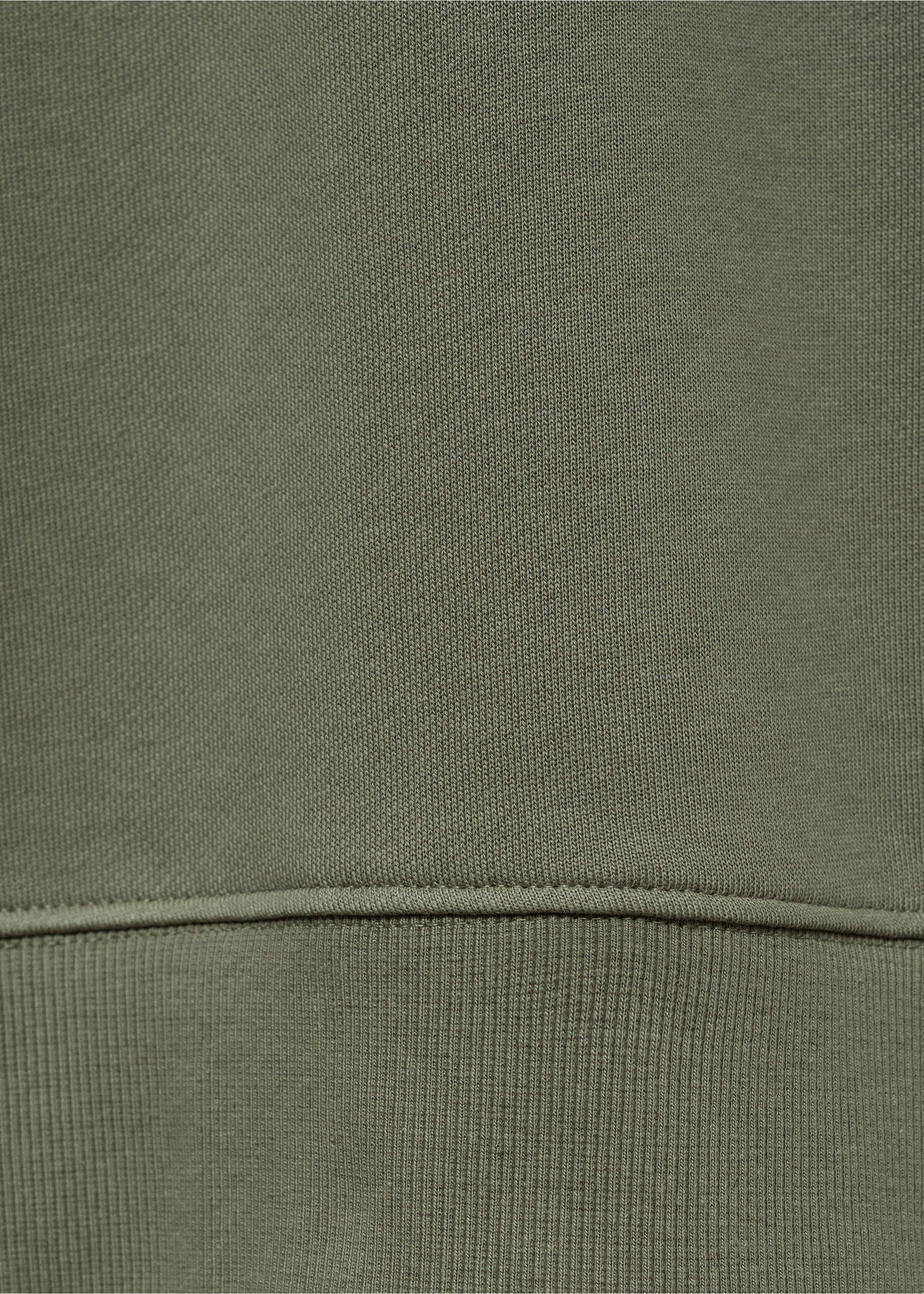 Sudadera algodón cremallera - Detalle del artículo 0, Verde medio. Ref: 77035151-00.