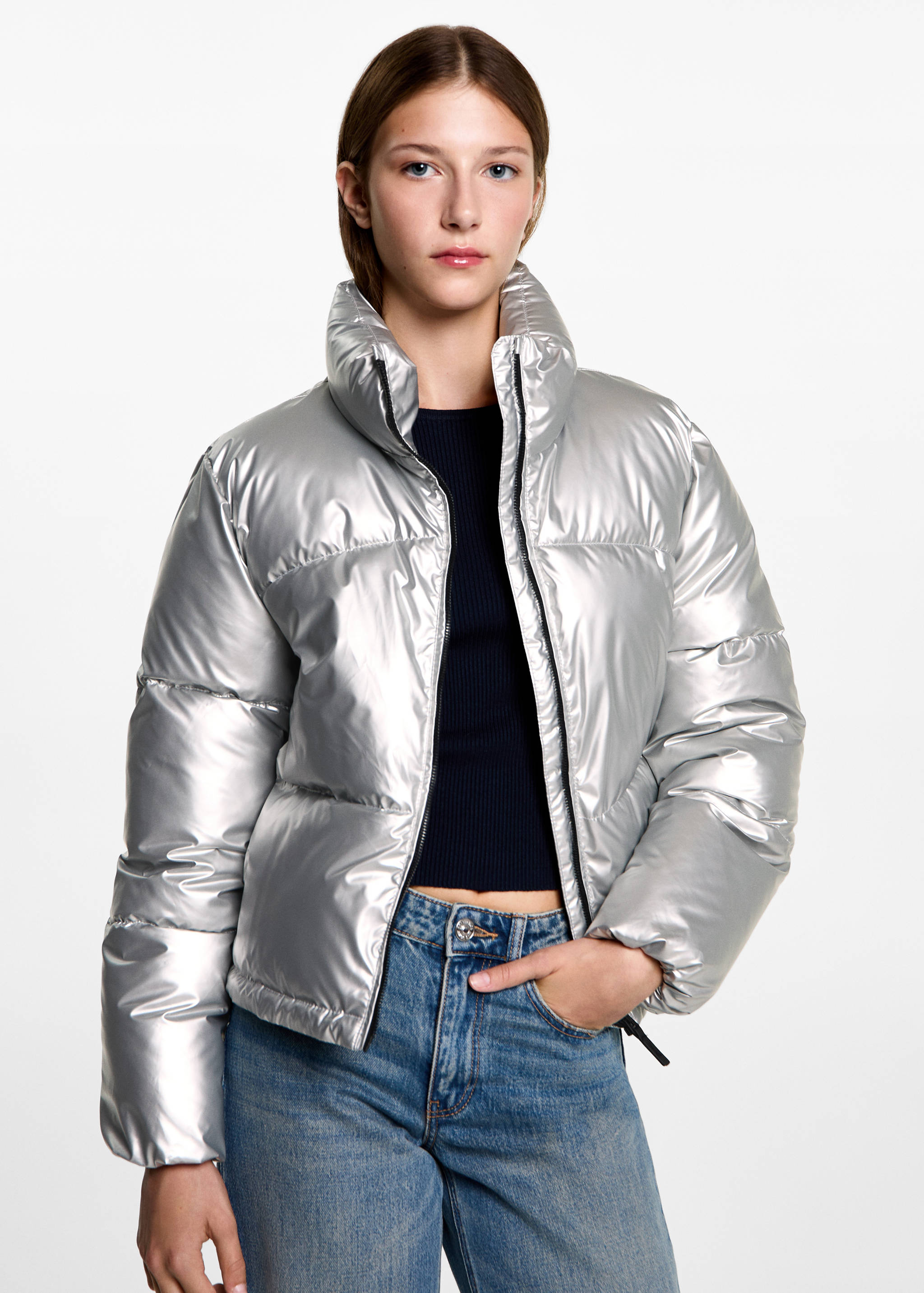 Metallic puffer jacket - Medium plane