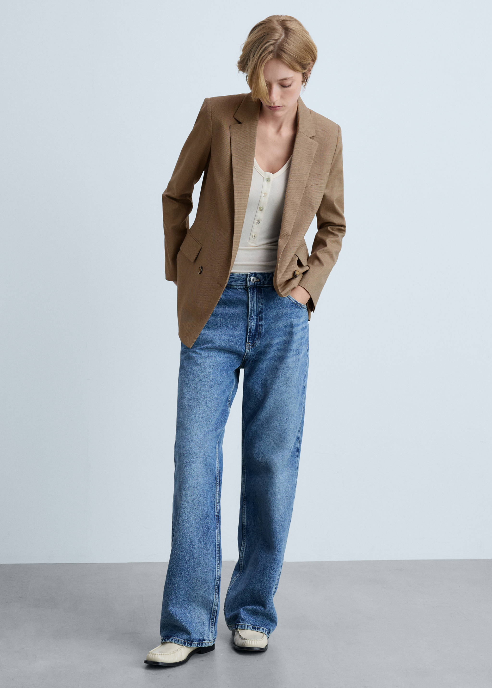 Blazer cruzada pata de gallo - Plano general