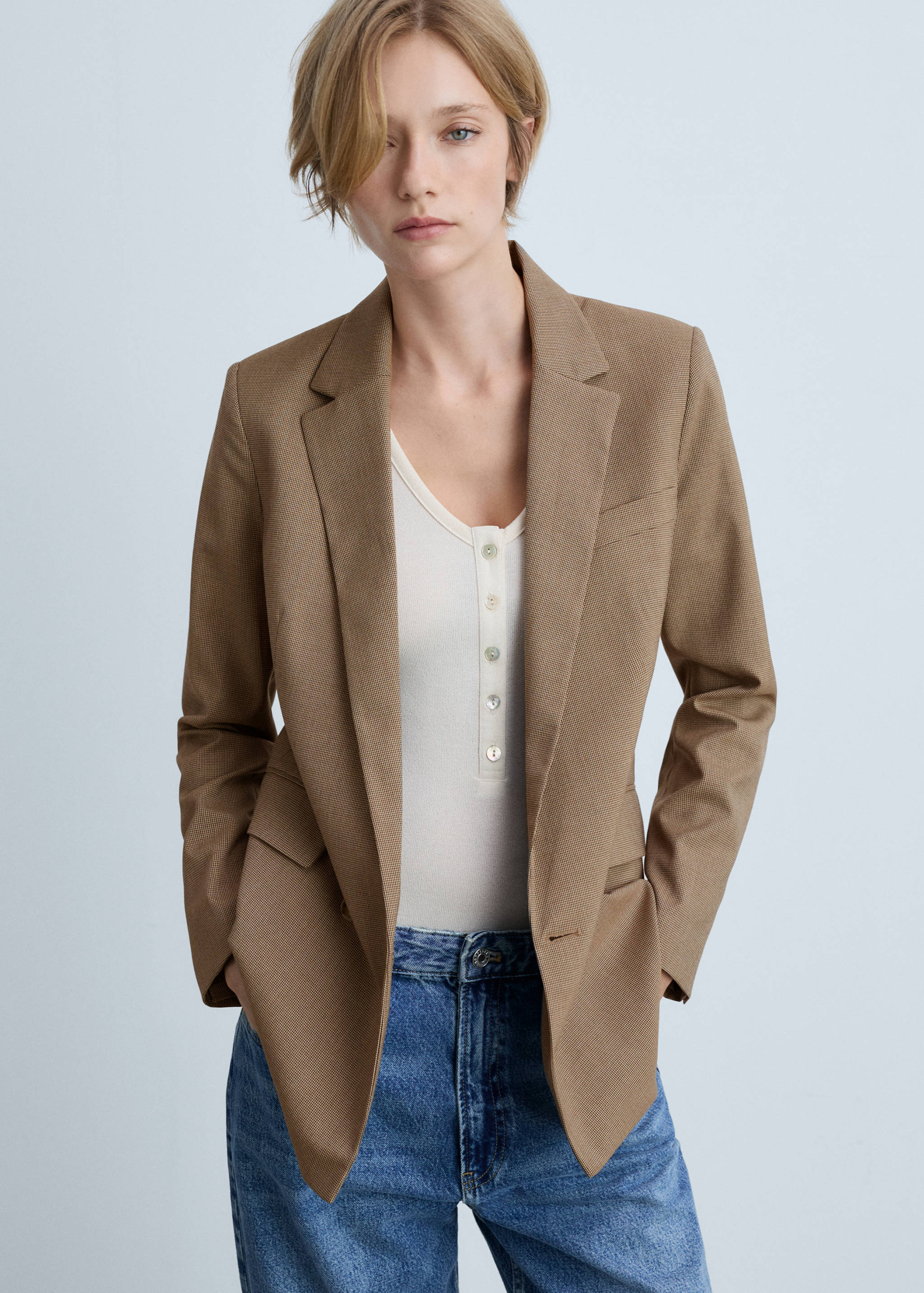 Blazer cruzada pata de gallo - Plano medio