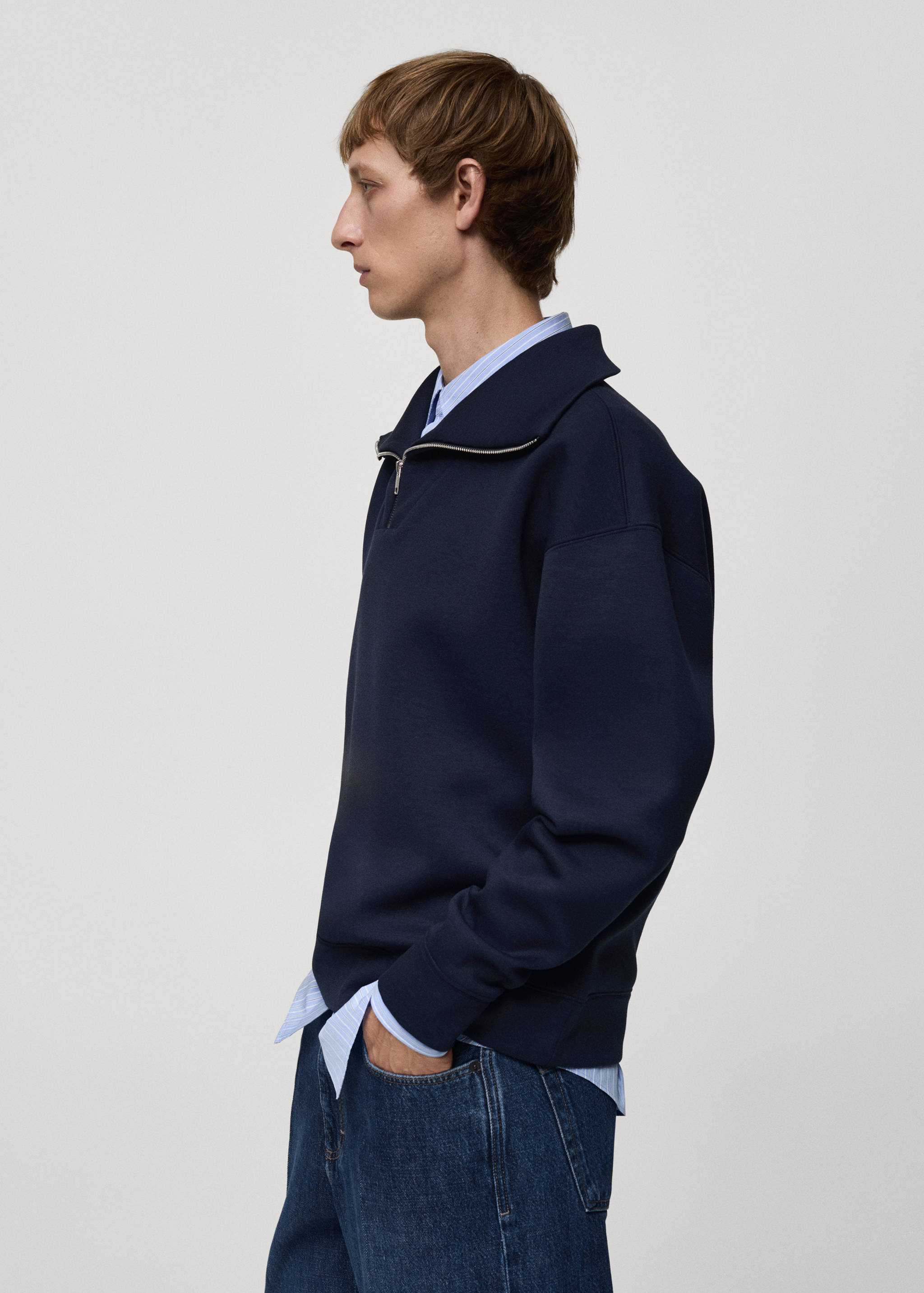 Sweat-shirt col zippé relaxed-fit - Détail de l'article 2