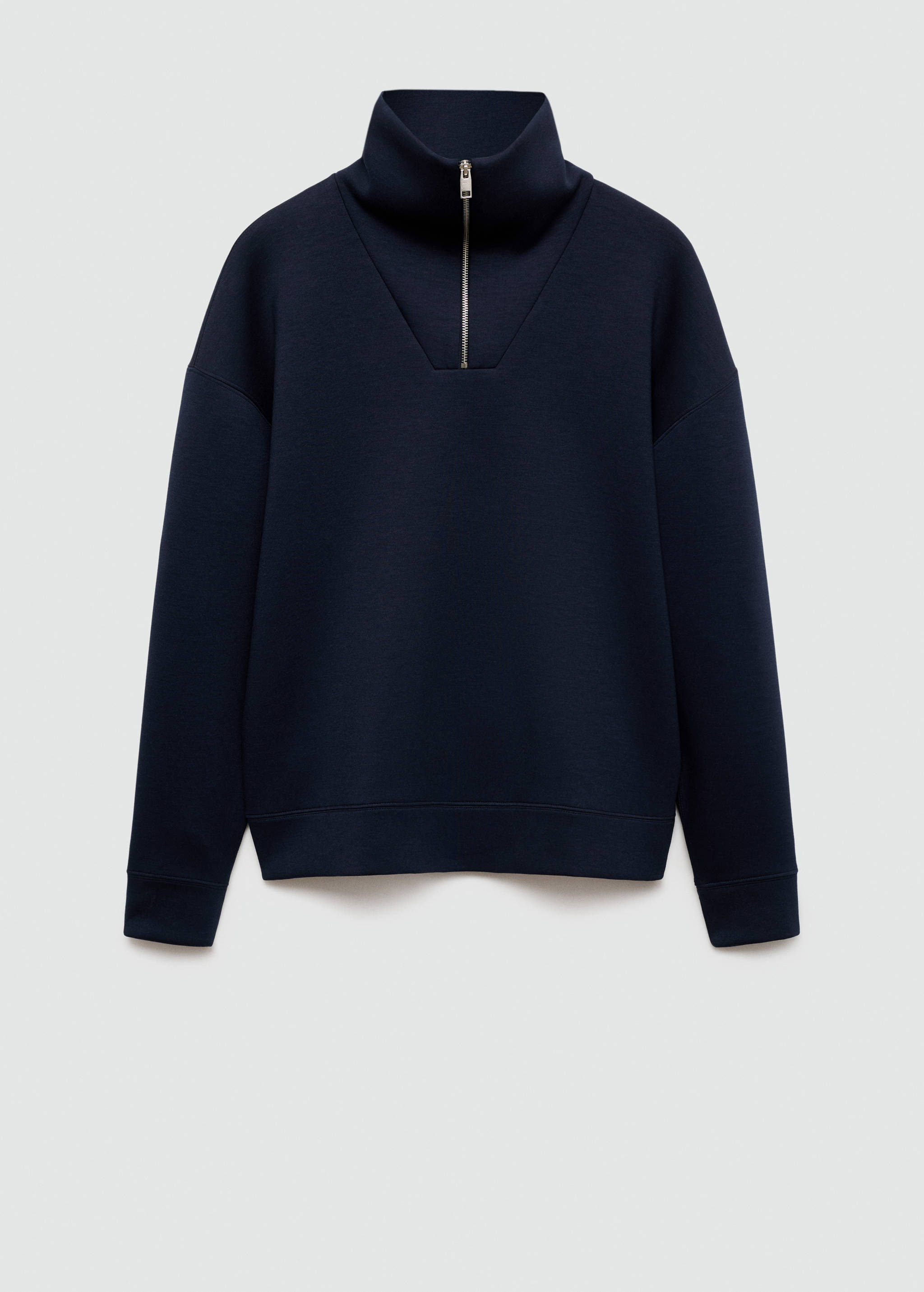 Sweat-shirt col zippé relaxed-fit - Article sans modèle