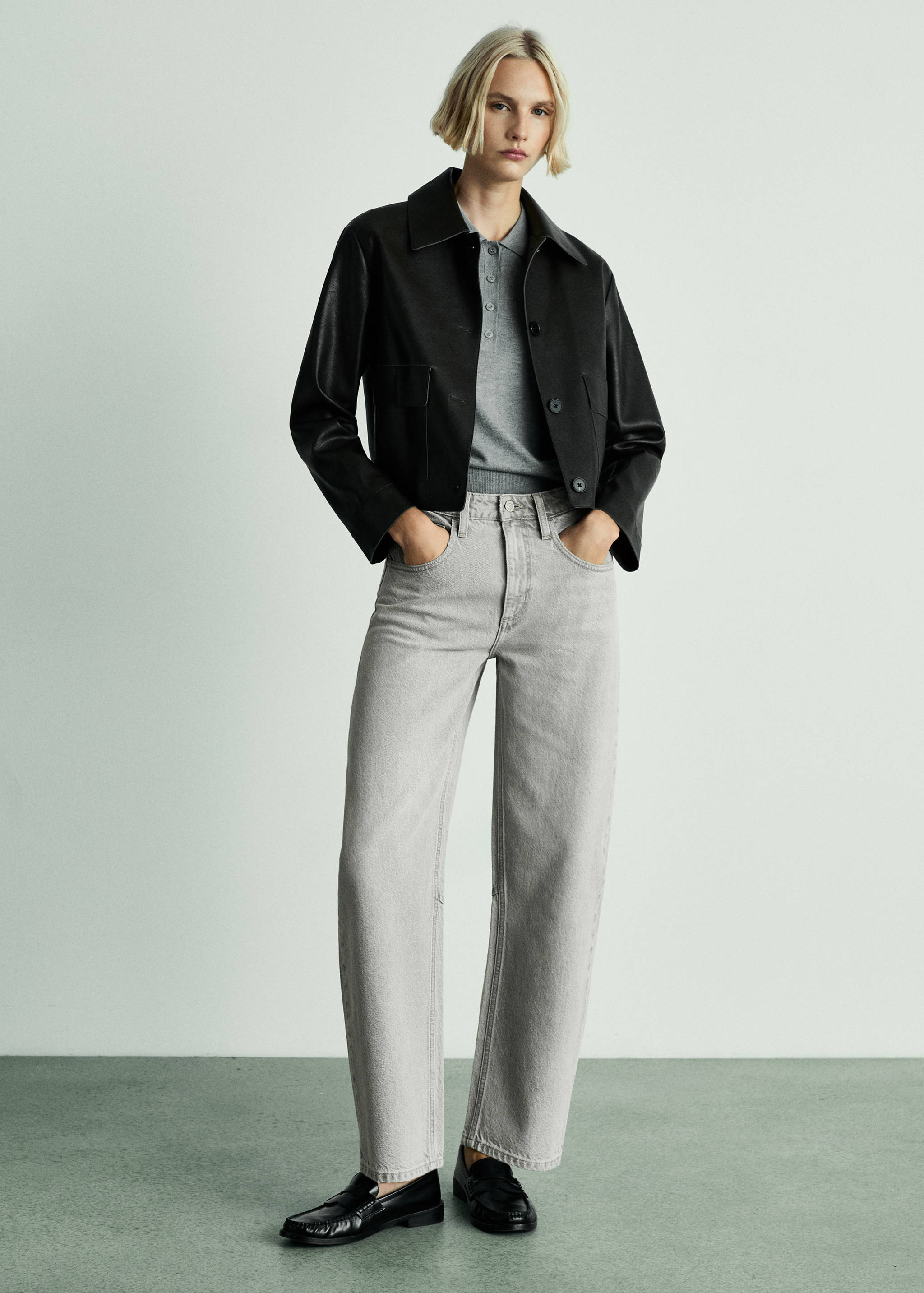 High-waist balloon jeans - General plane