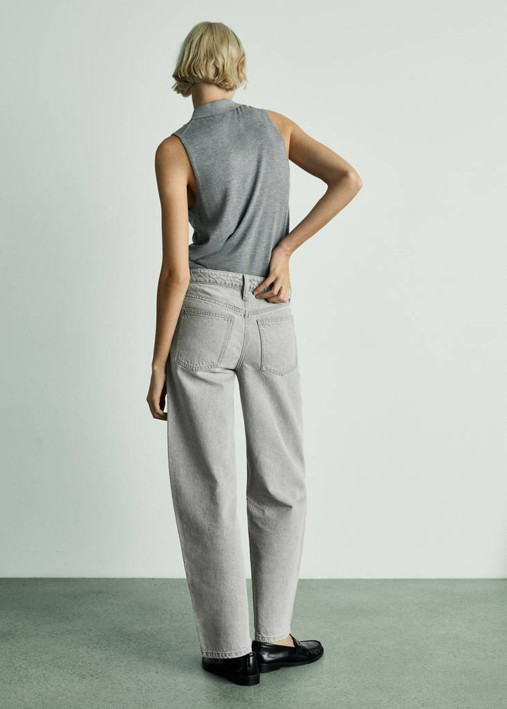 High-waist balloon jeans — Denim Grey