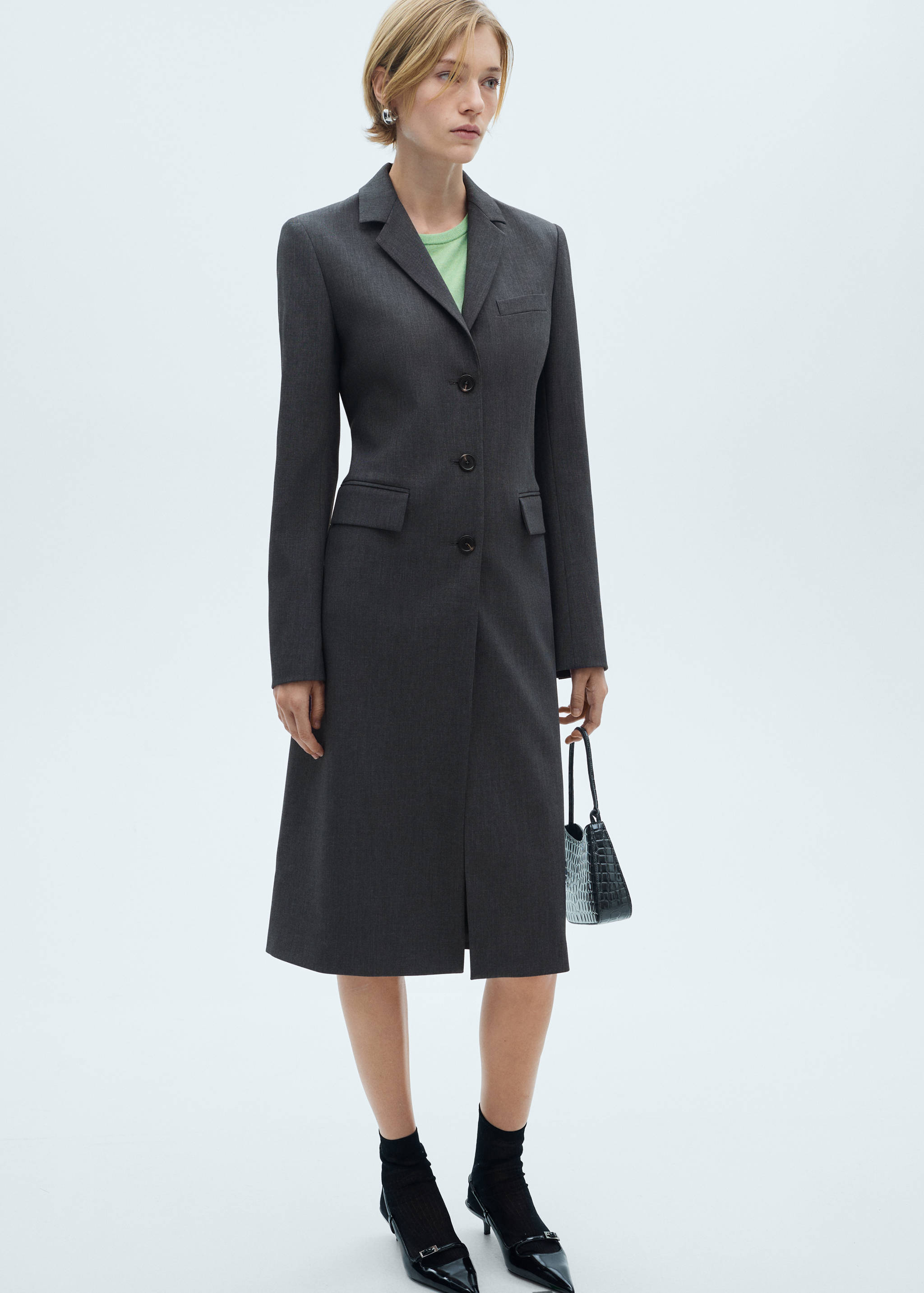 Long tailored coat - Details of the article 2
