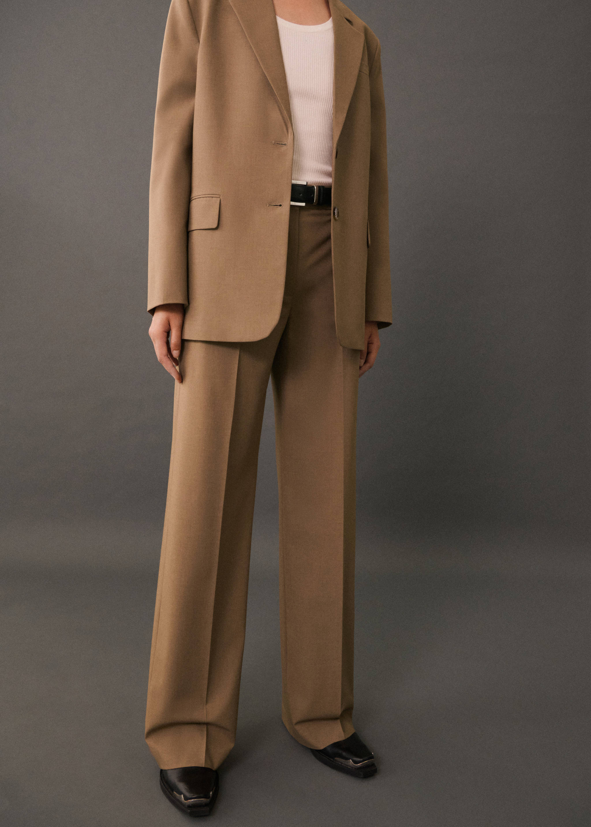Pleated suit pants - Medium plane