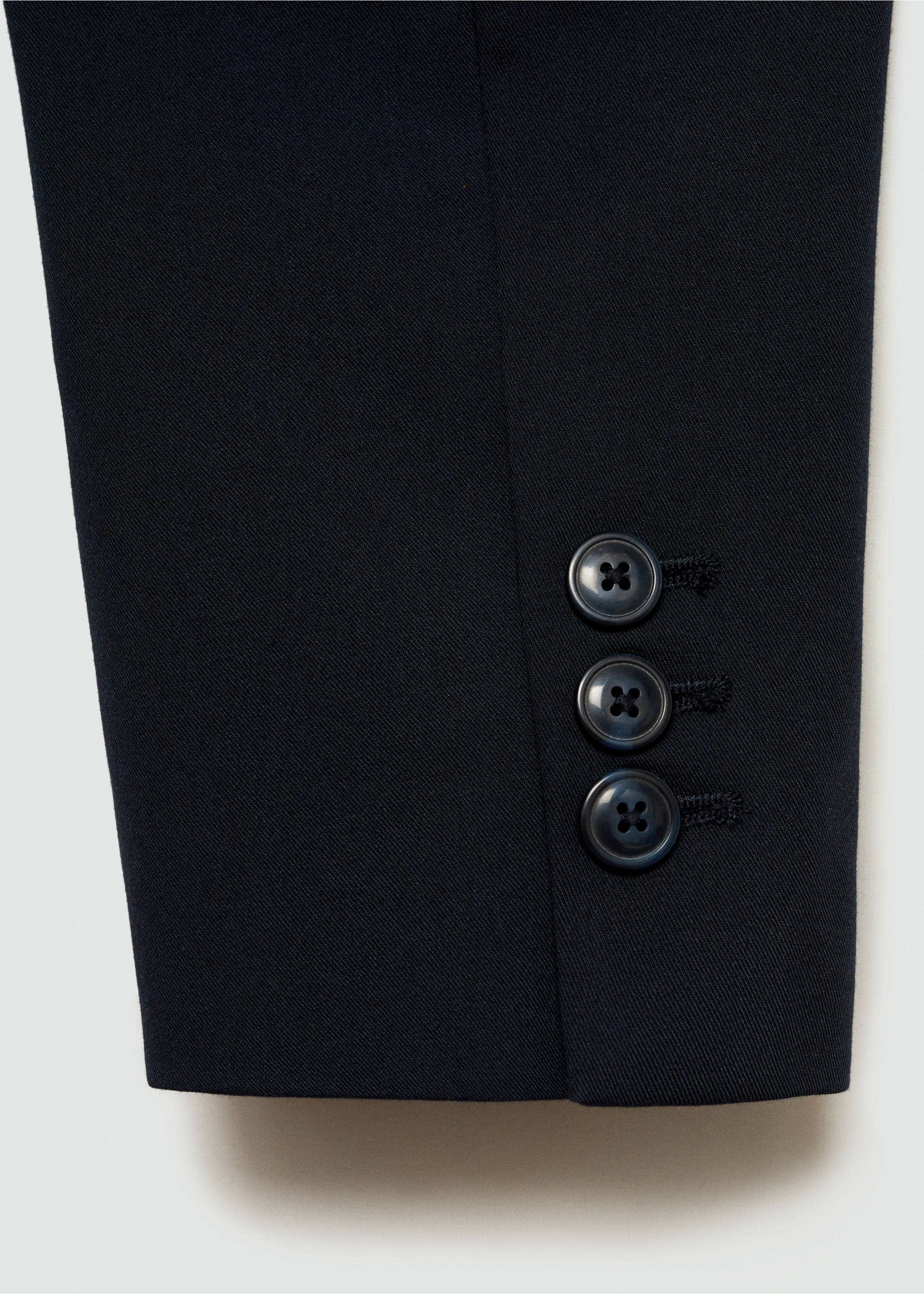 Fitted suit blazer - Details of the article 0, Dark Navy. Ref: 77035655-00.