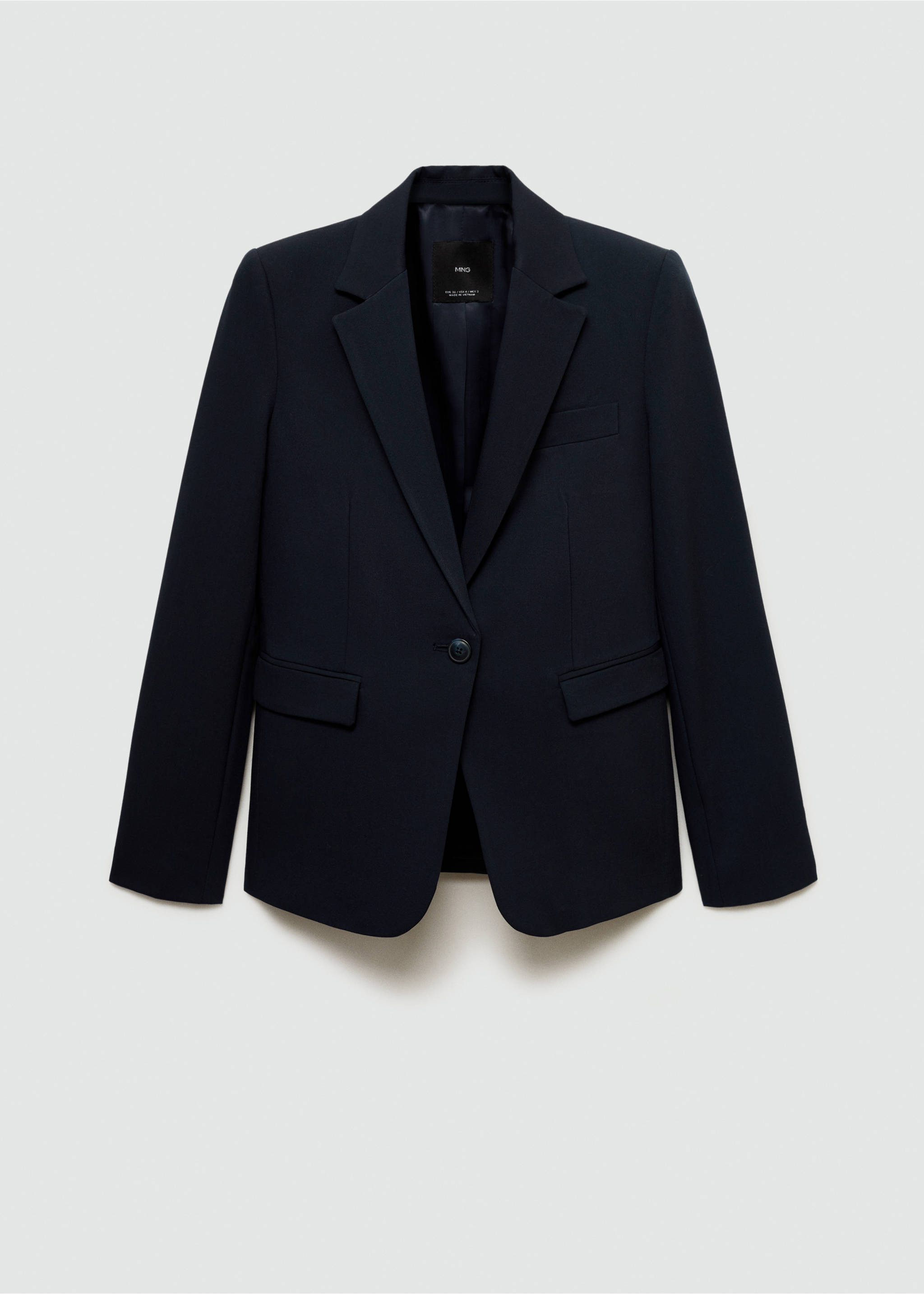 Fitted suit blazer - Article without model, Dark Navy. Ref: 77035655-00.