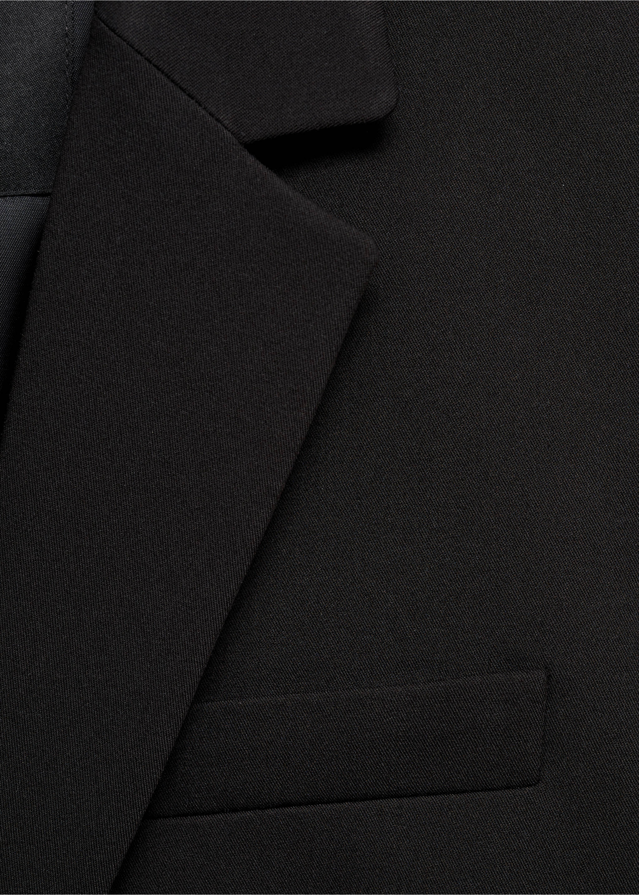 Fitted suit blazer - Details of the article 8, Black. Ref: 77035655-00.