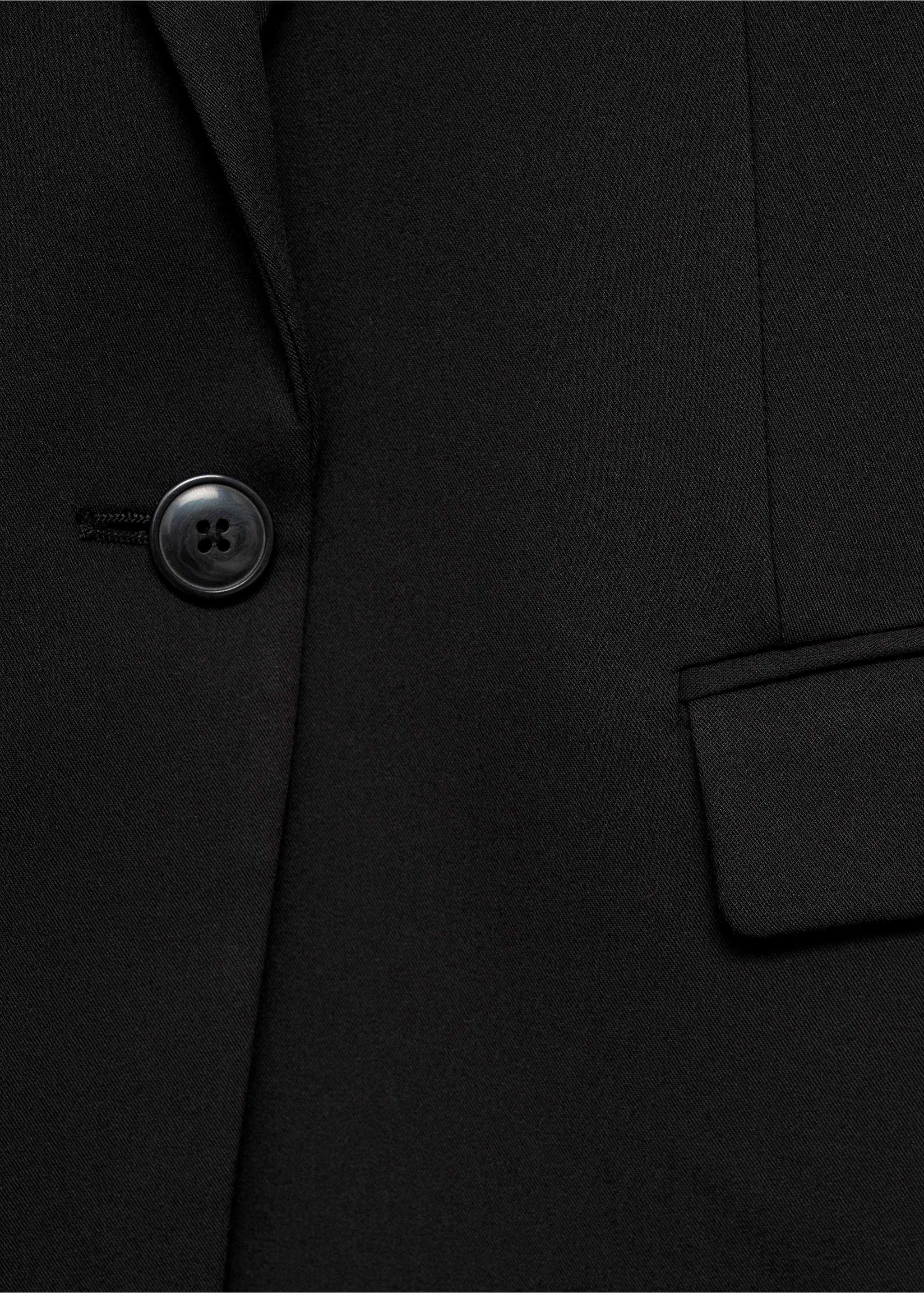 Fitted suit blazer - Details of the article 0, Black. Ref: 77035655-00.